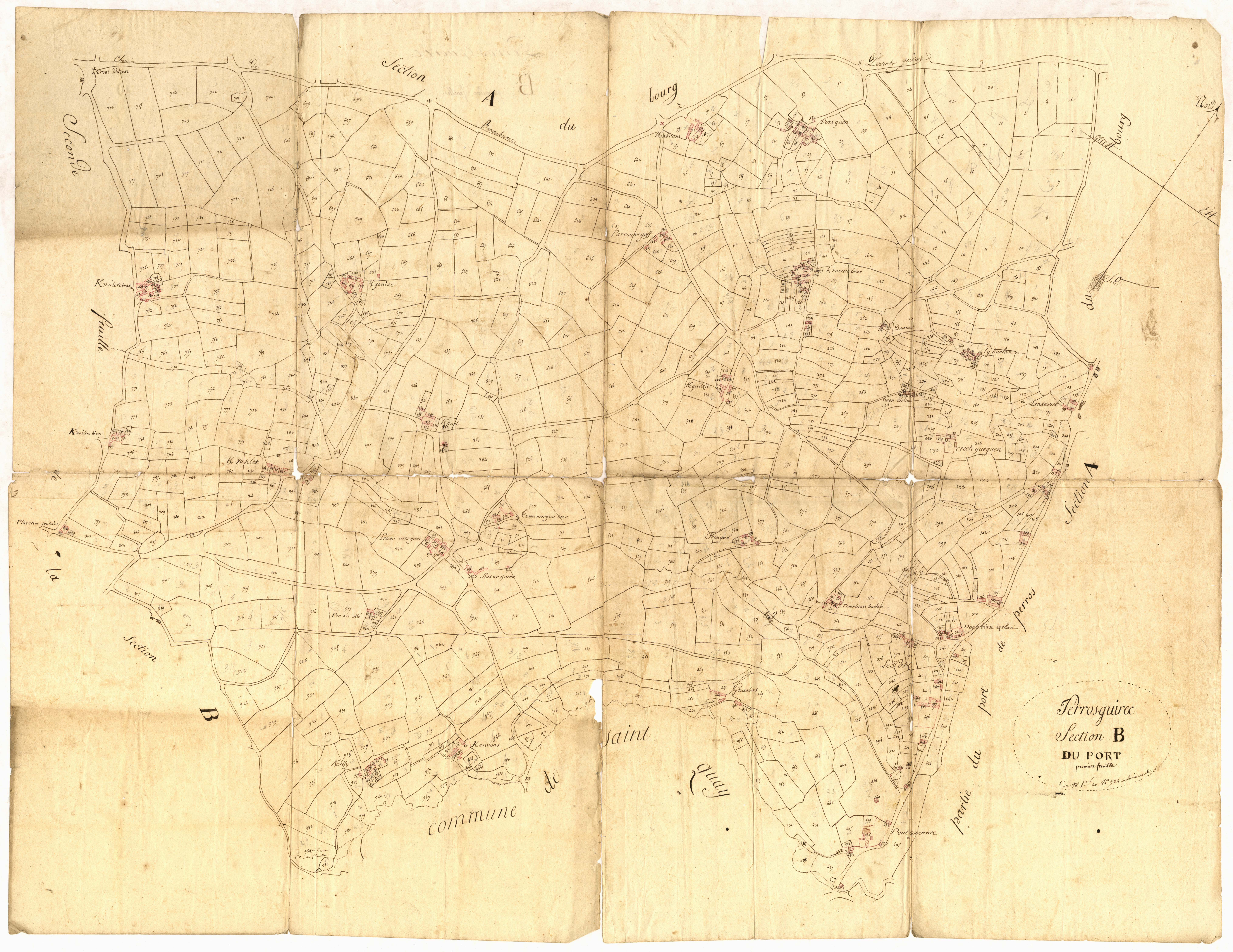 Perros-Guirec - Section B, 1re feuille