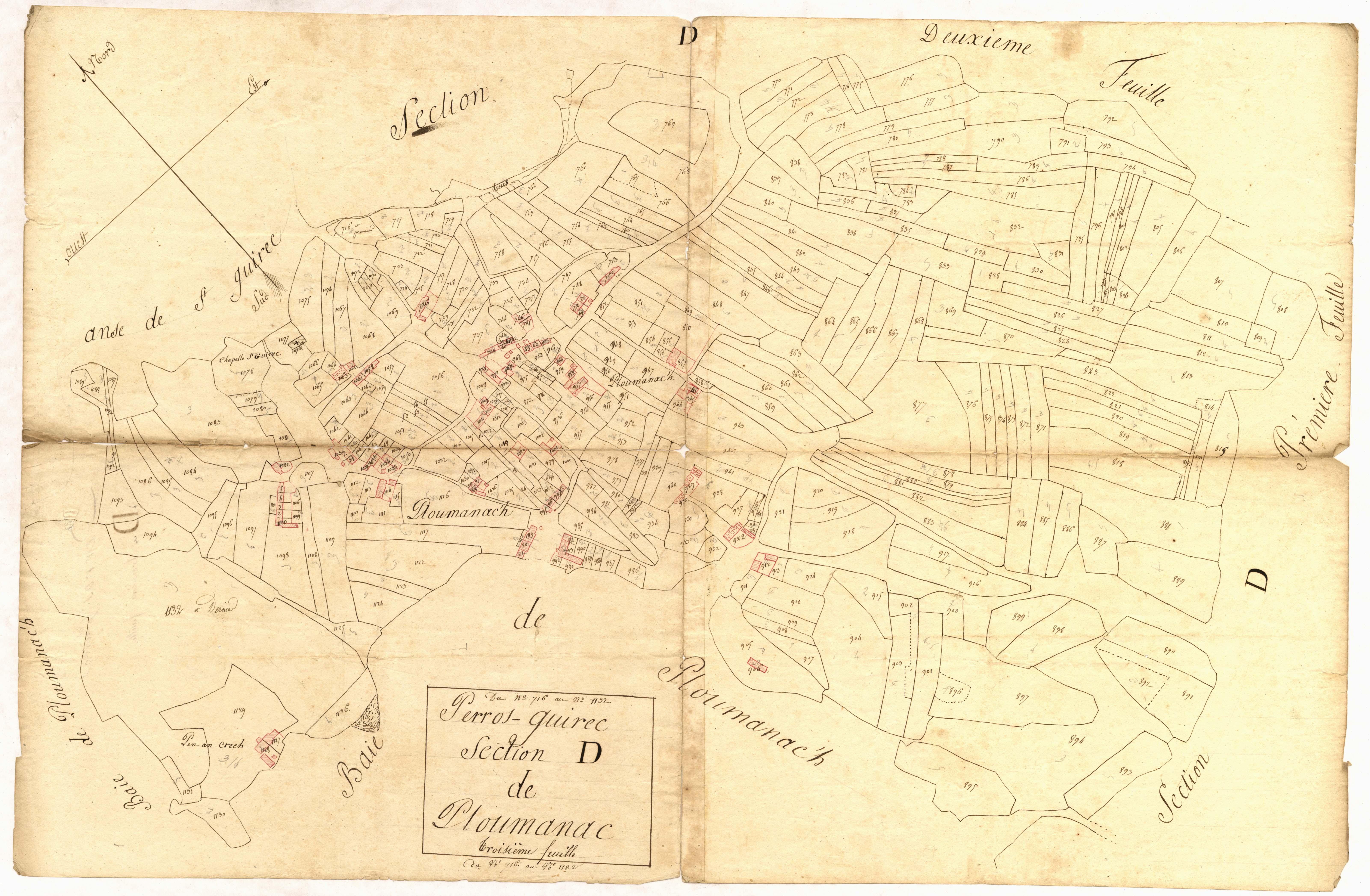 Perros-Guirec - Section D, 3e feuille