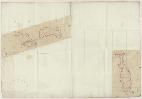 Perros-Guirec - Les îles : plan géométrique.