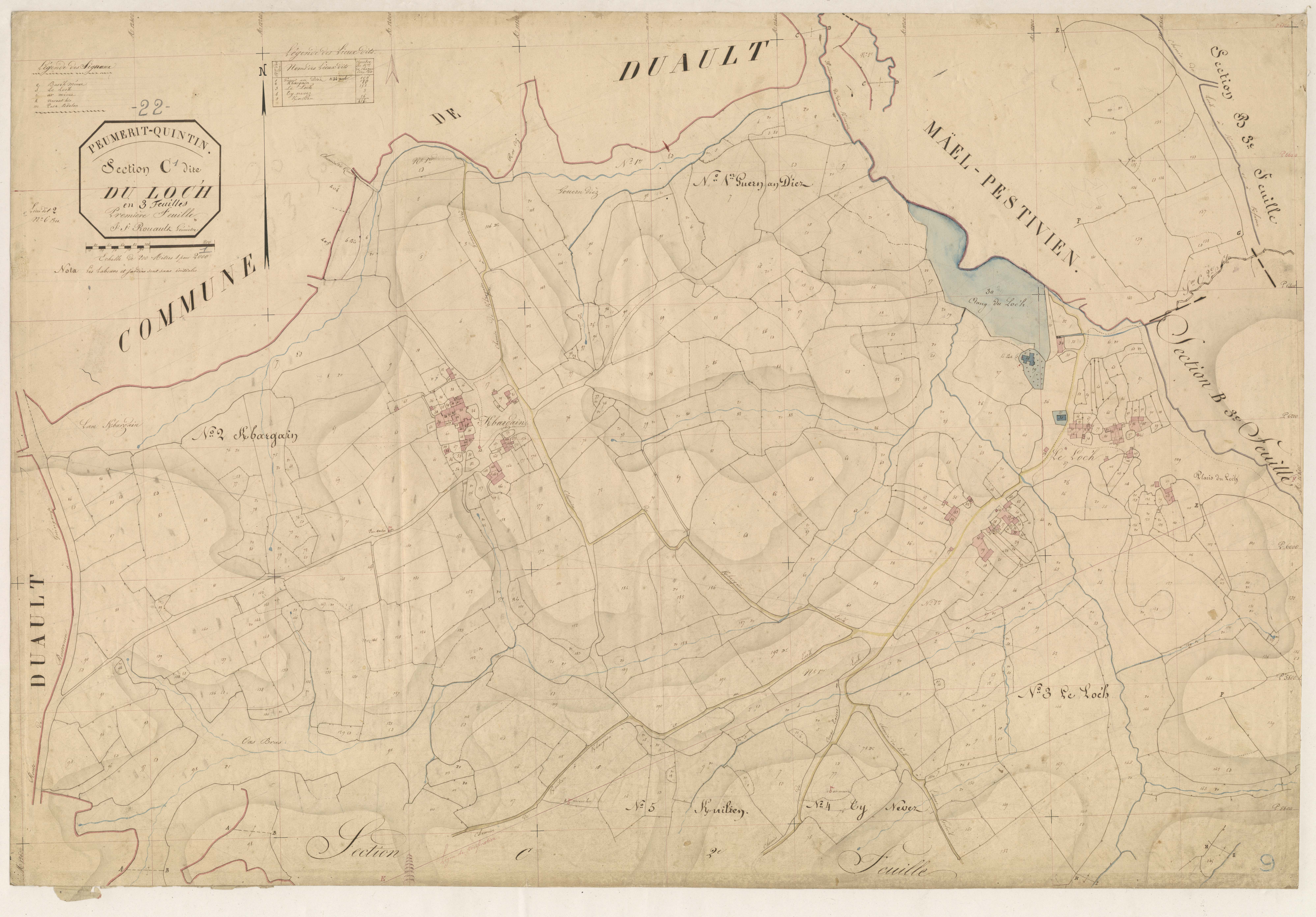 Peumerit-Quintin - Section C, 1re feuille