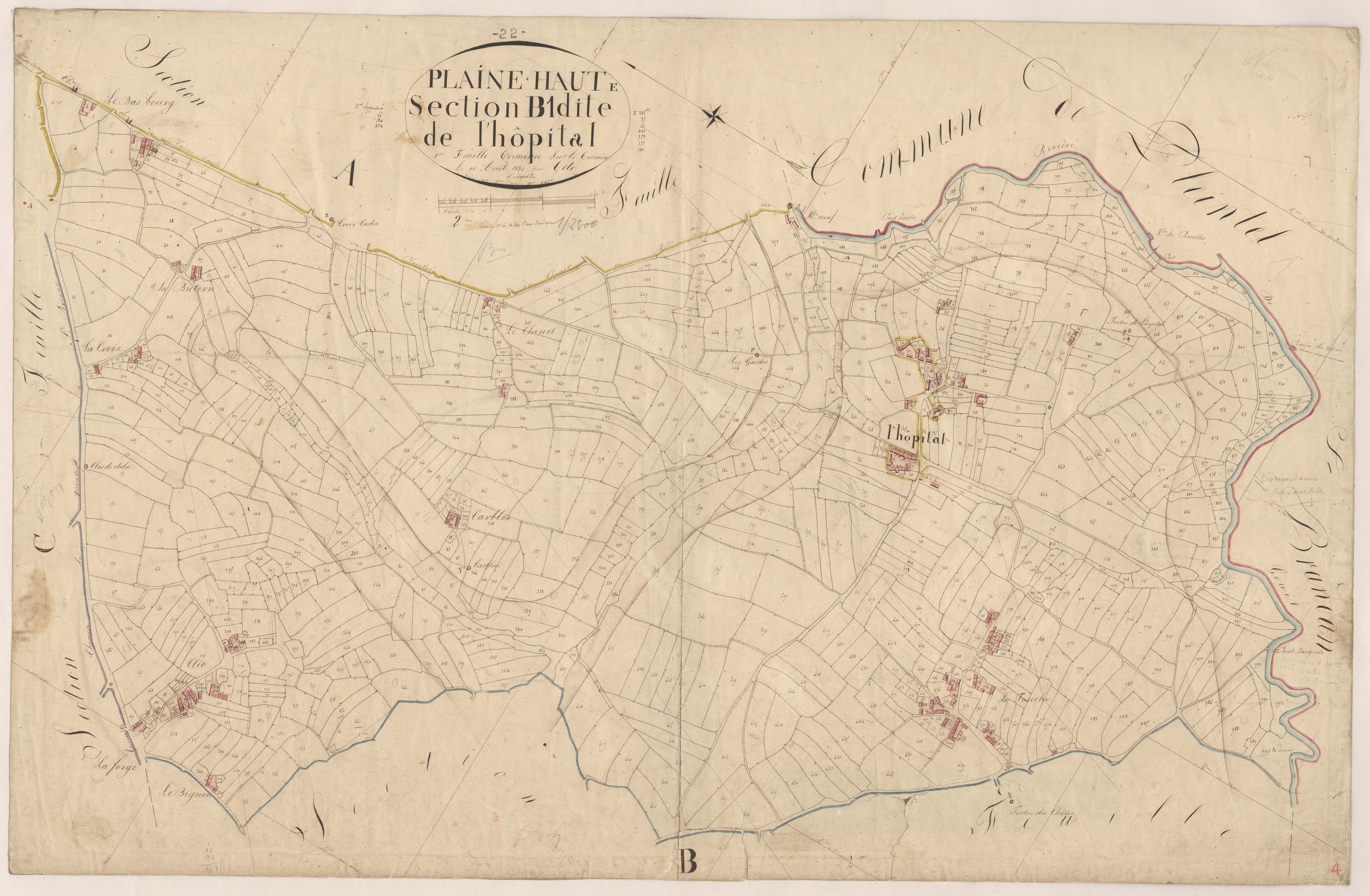 Plaine-Haute - Section B, 1re feuille