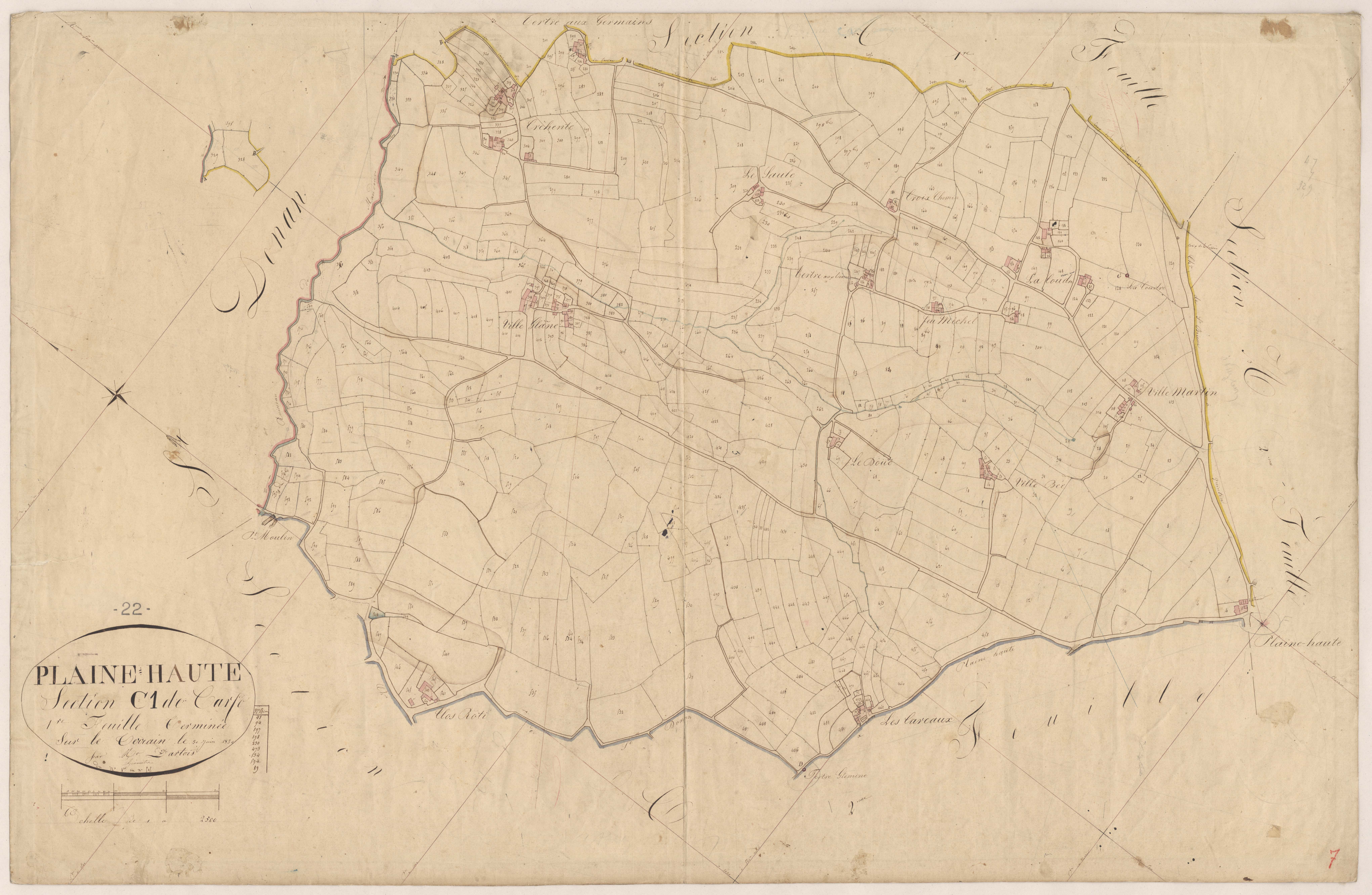 Plaine-Haute - Section C, 1re feuille