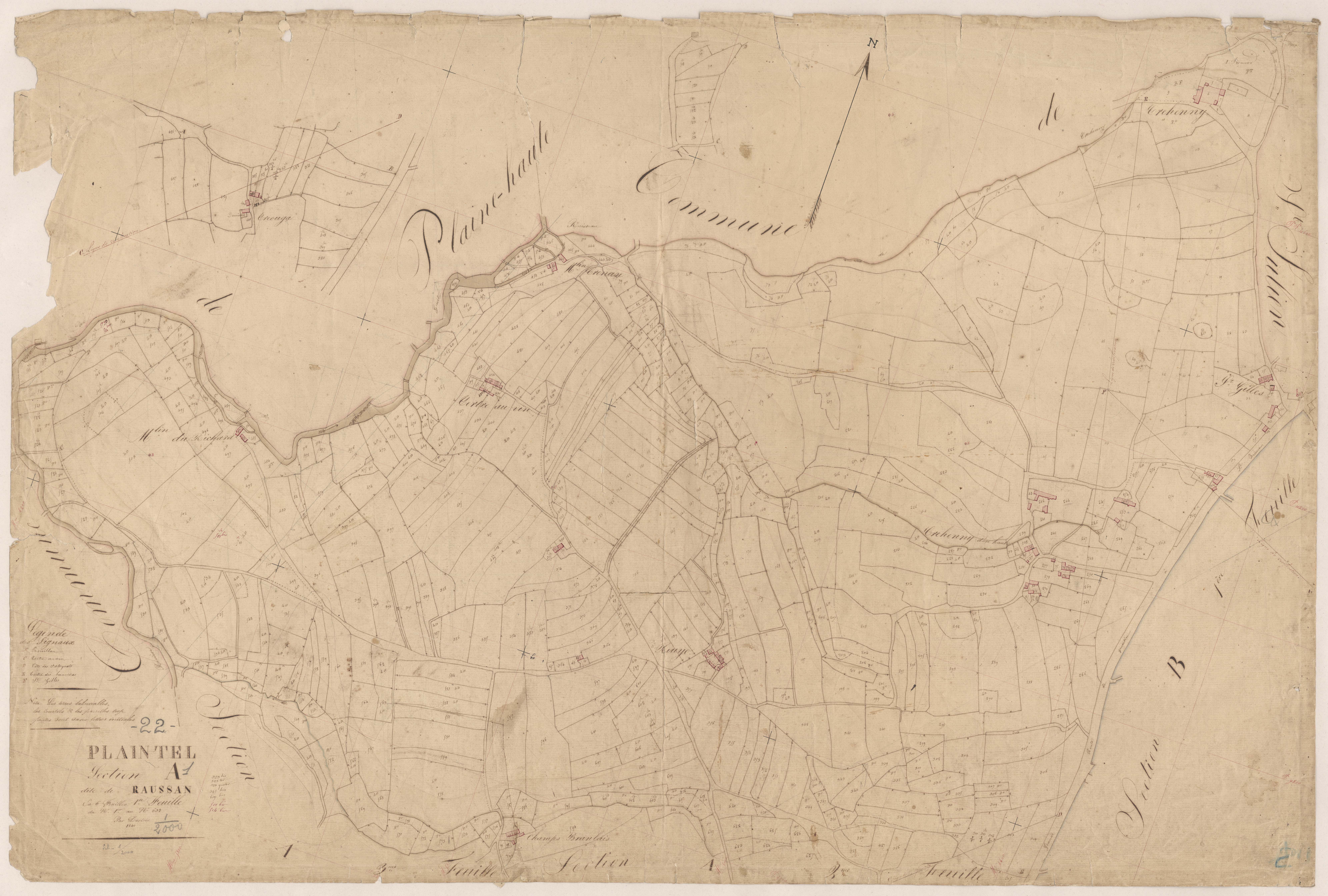 Plaintel - Section A, 1re feuille