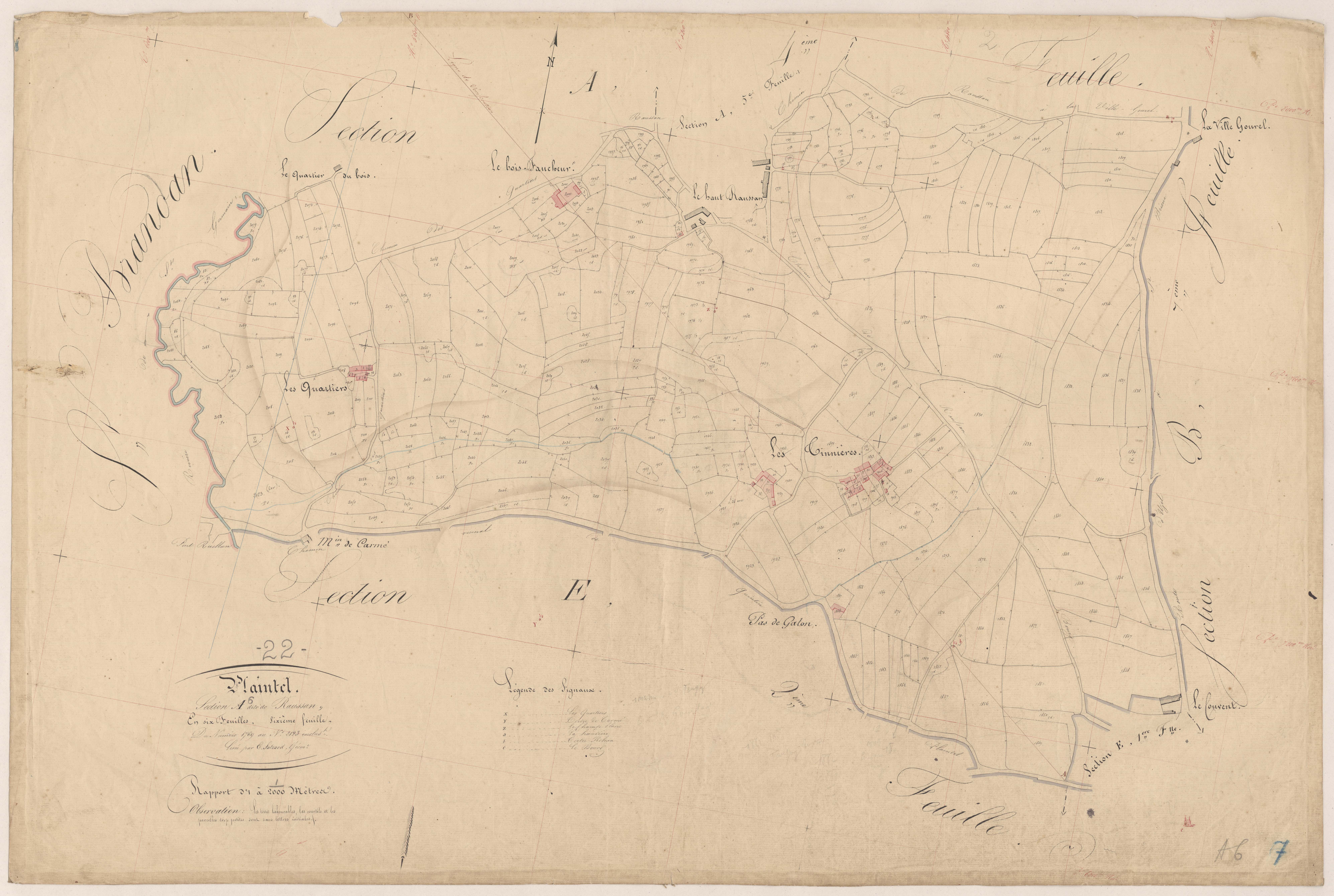 Plaintel - Section A, 6e feuille