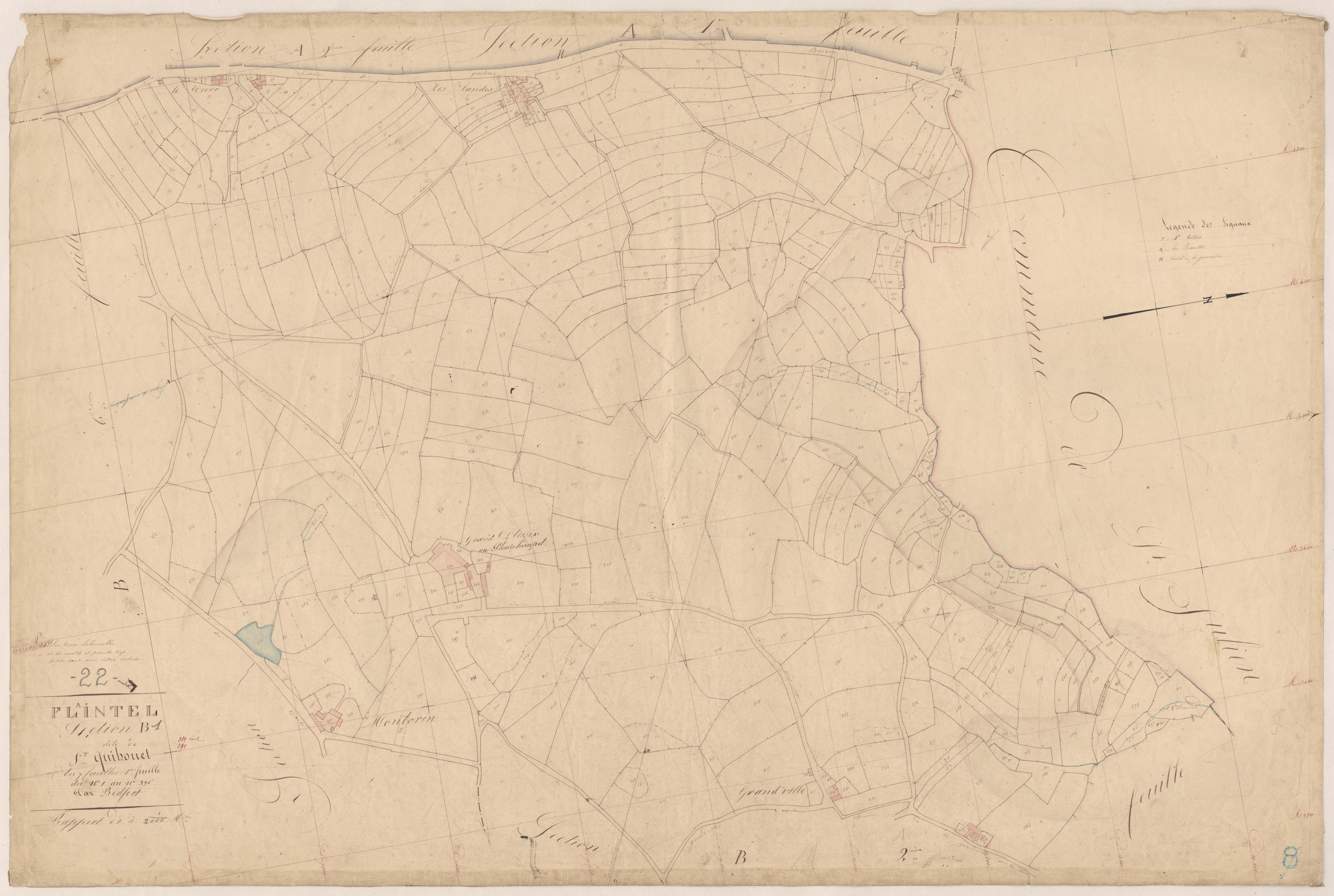 Plaintel - Section B, 1re feuille