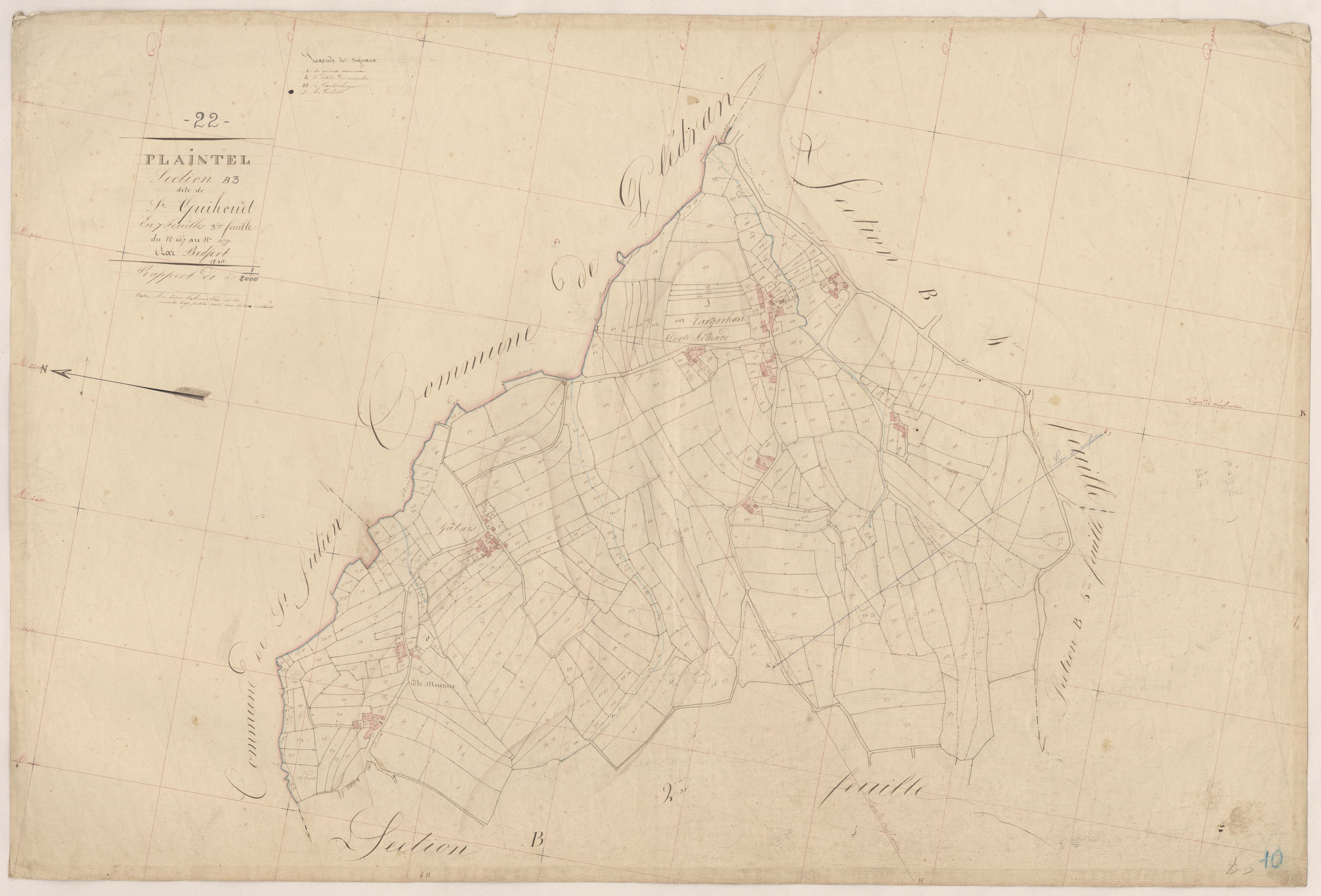 Plaintel - Section B, 3e feuille