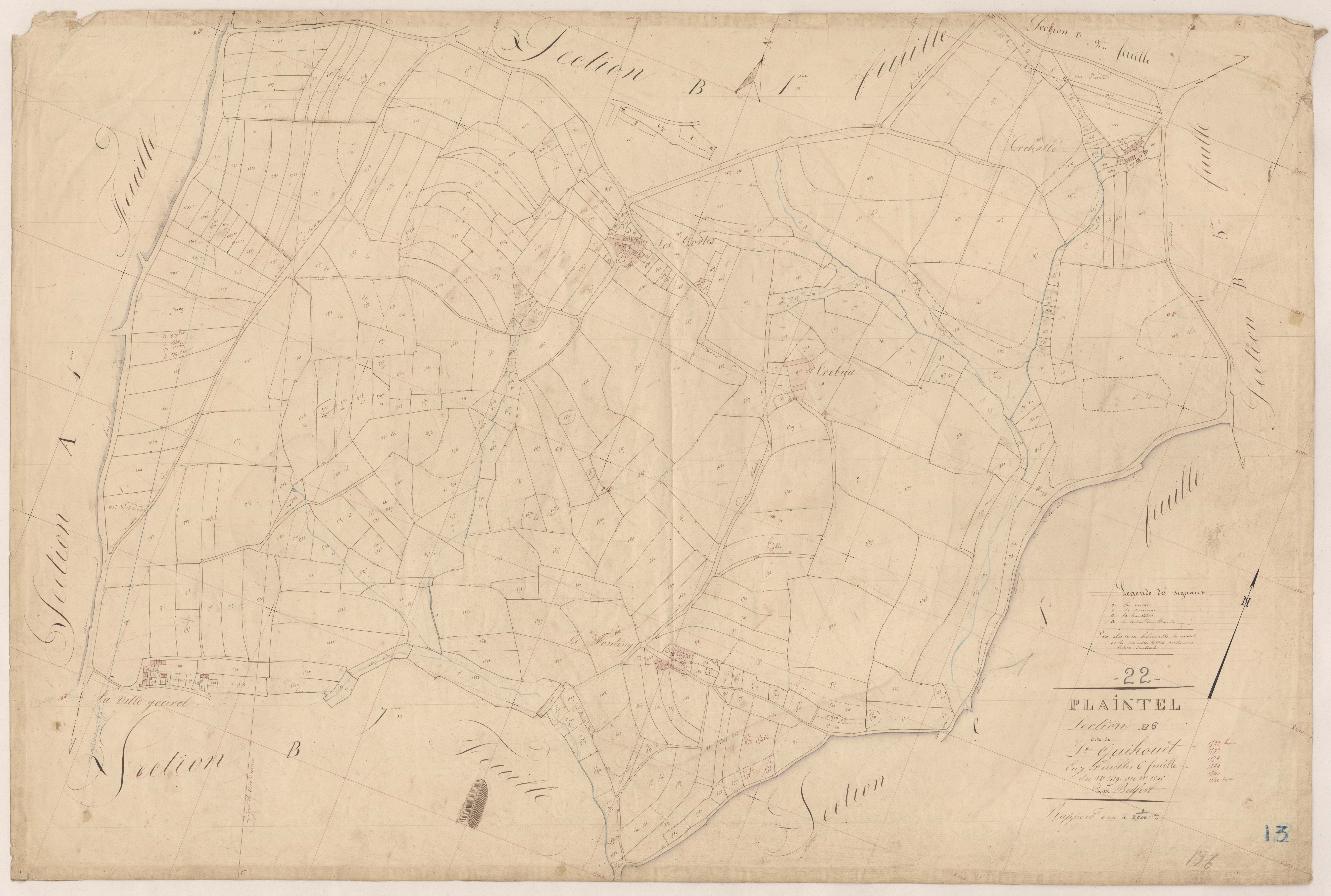 Plaintel - Section B, 6e feuille