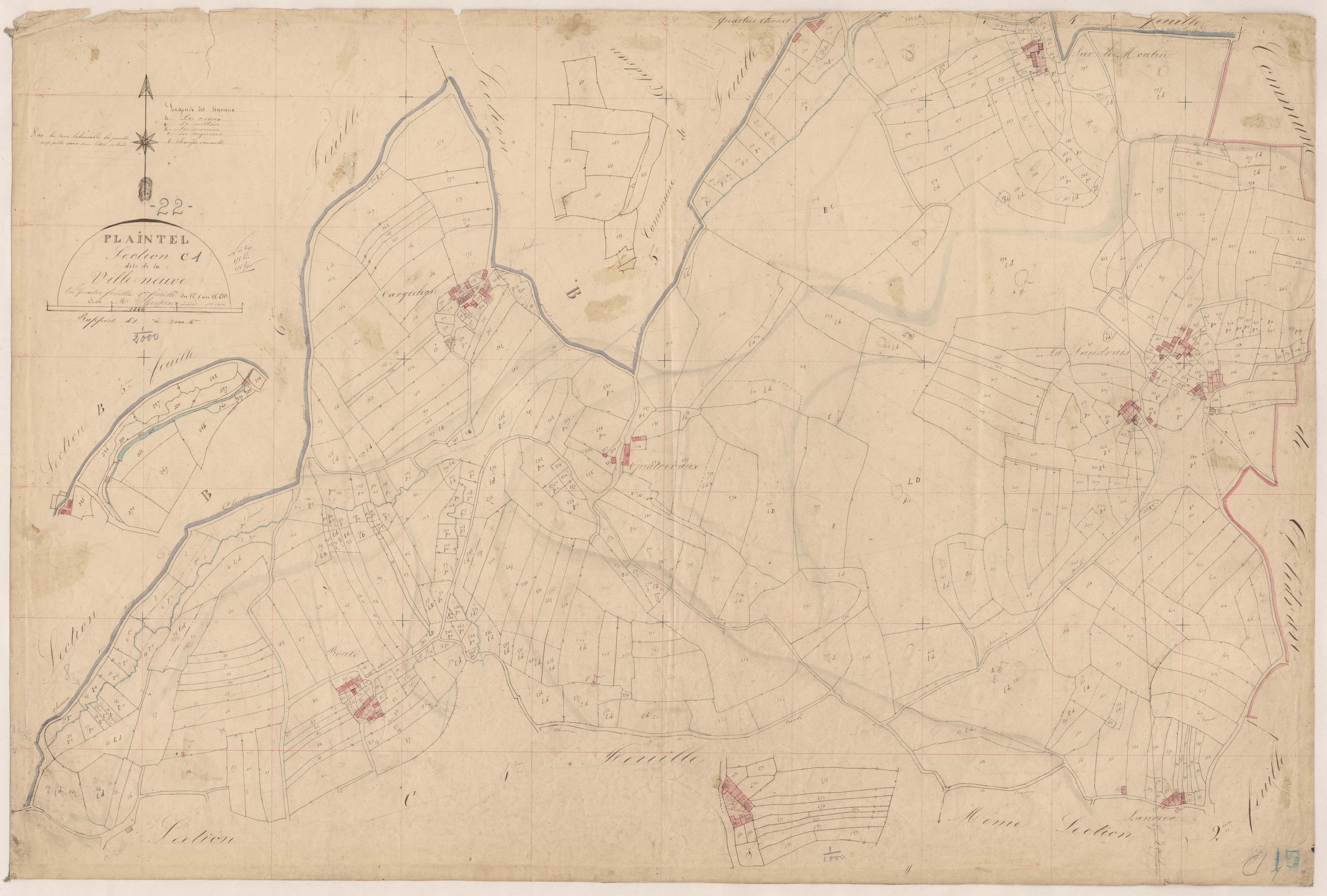 Plaintel - Section C, 1re feuille