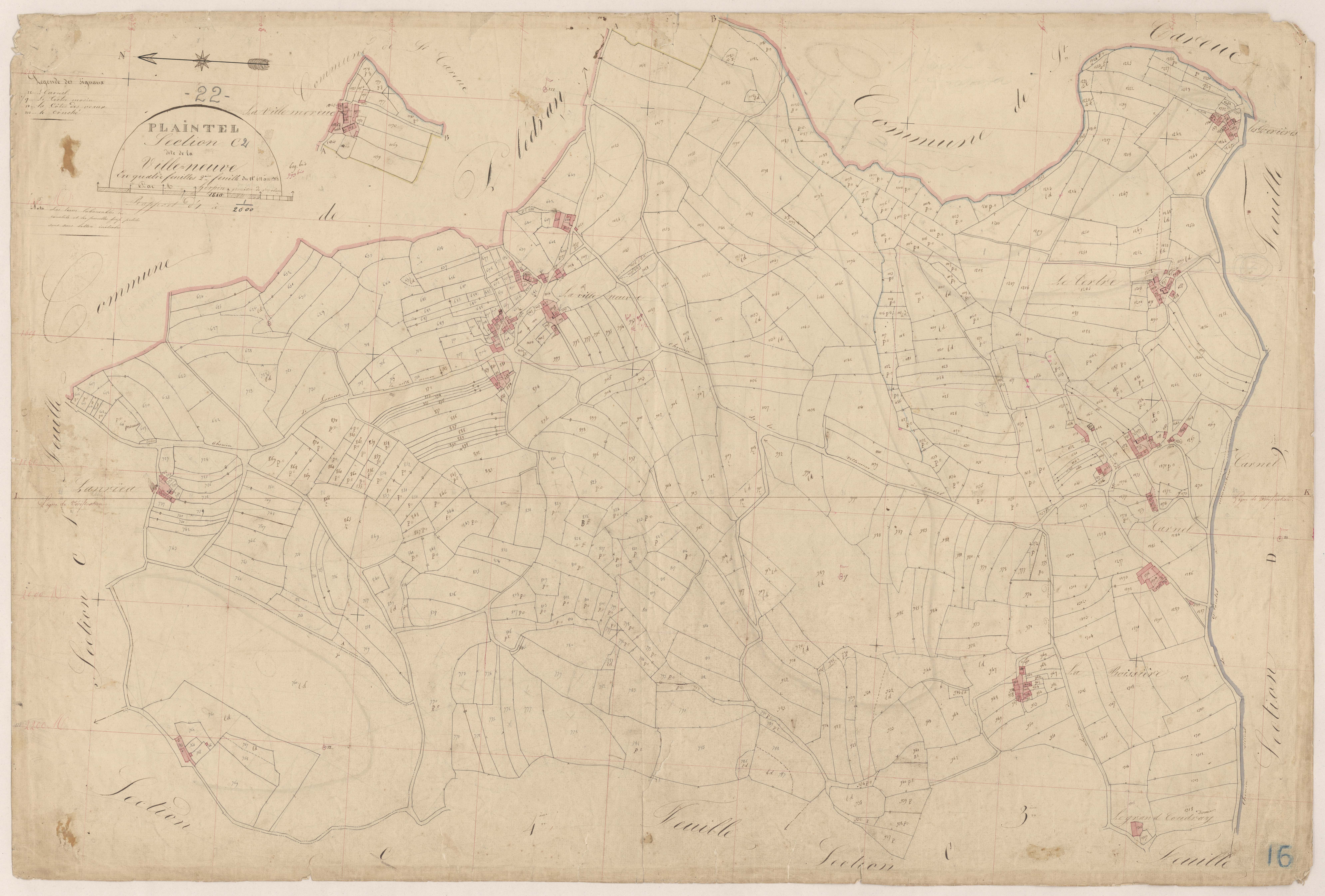 Plaintel - Section C, 2e feuille