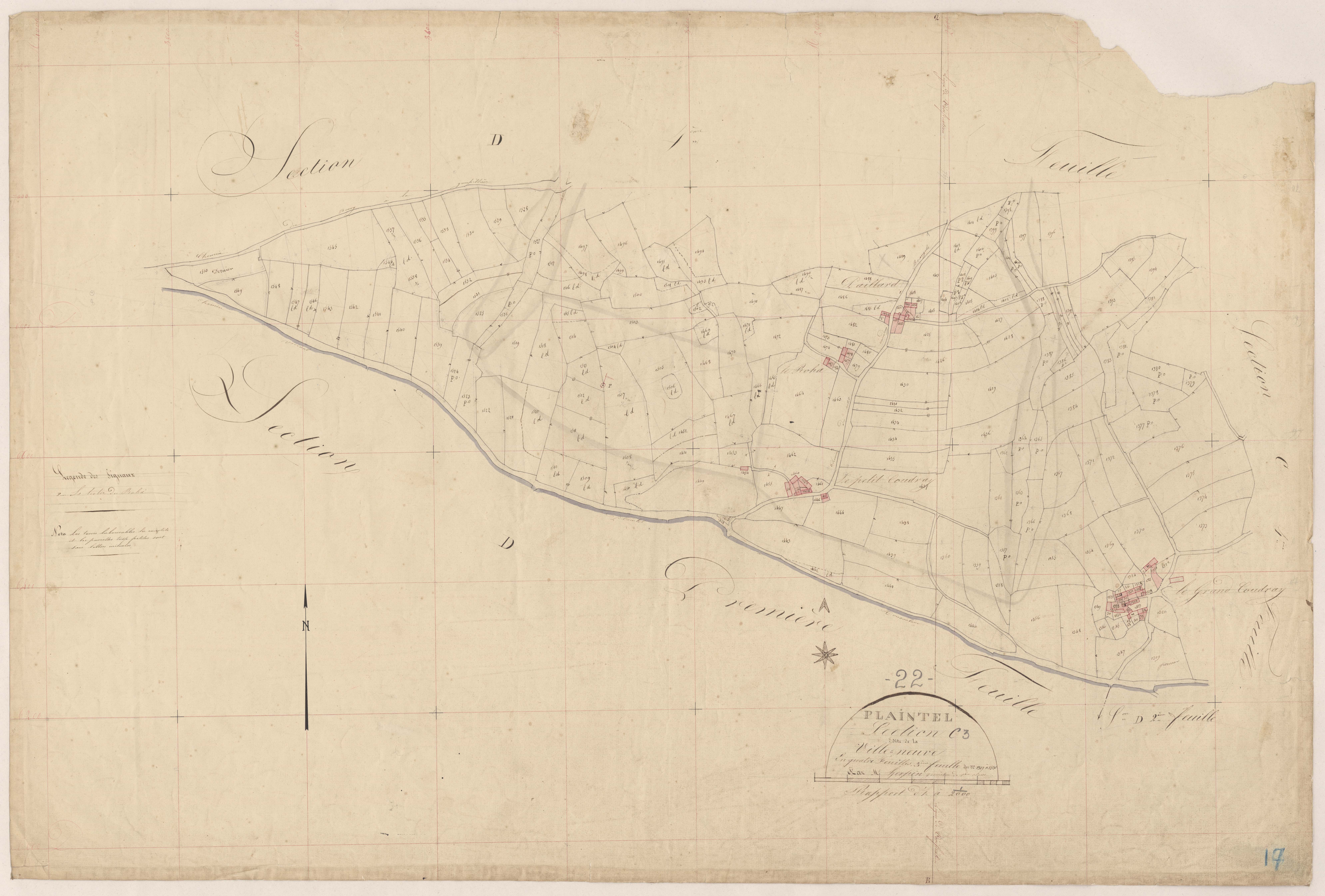 Plaintel - Section C, 3e feuille