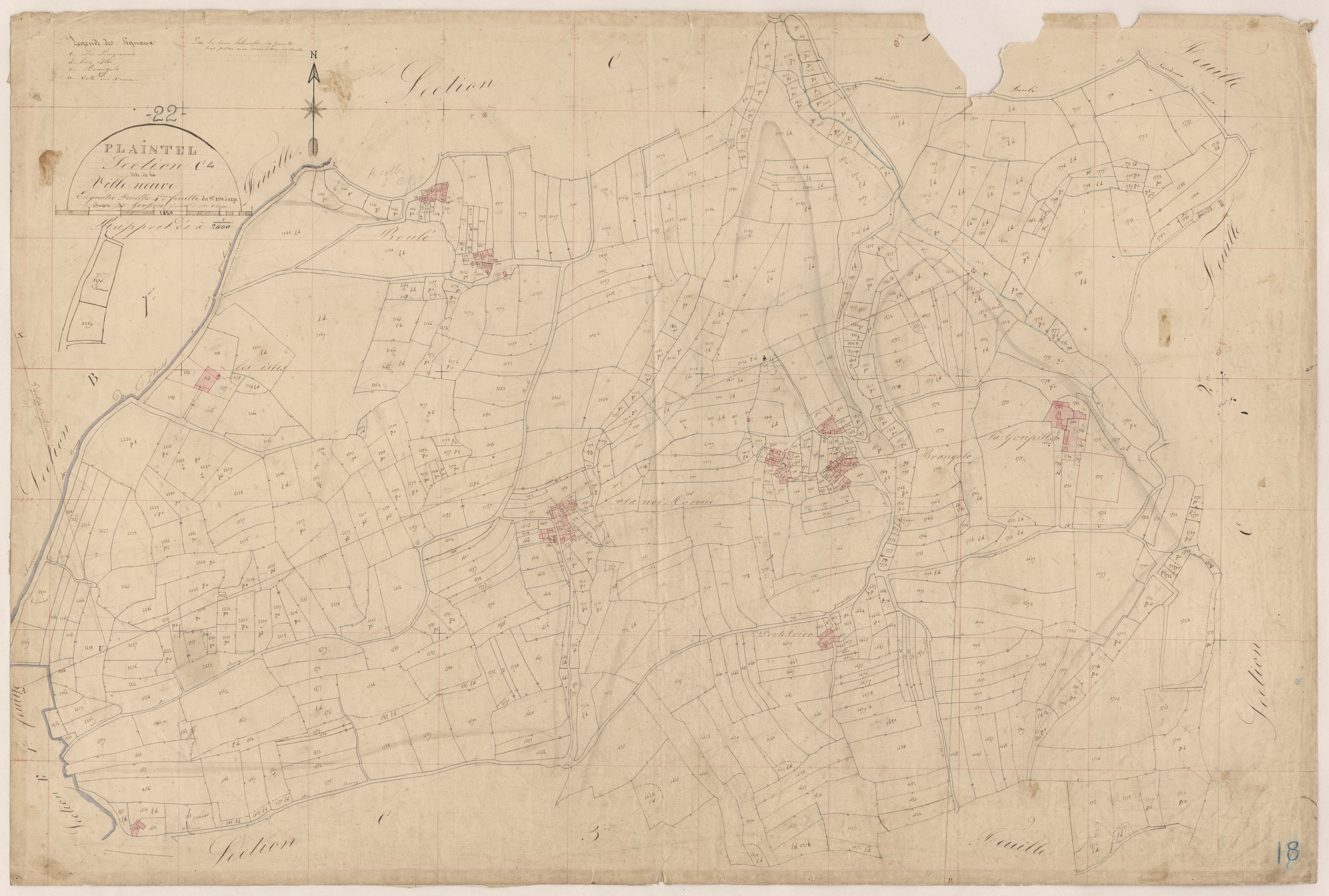 Plaintel - Section C, 4e feuille