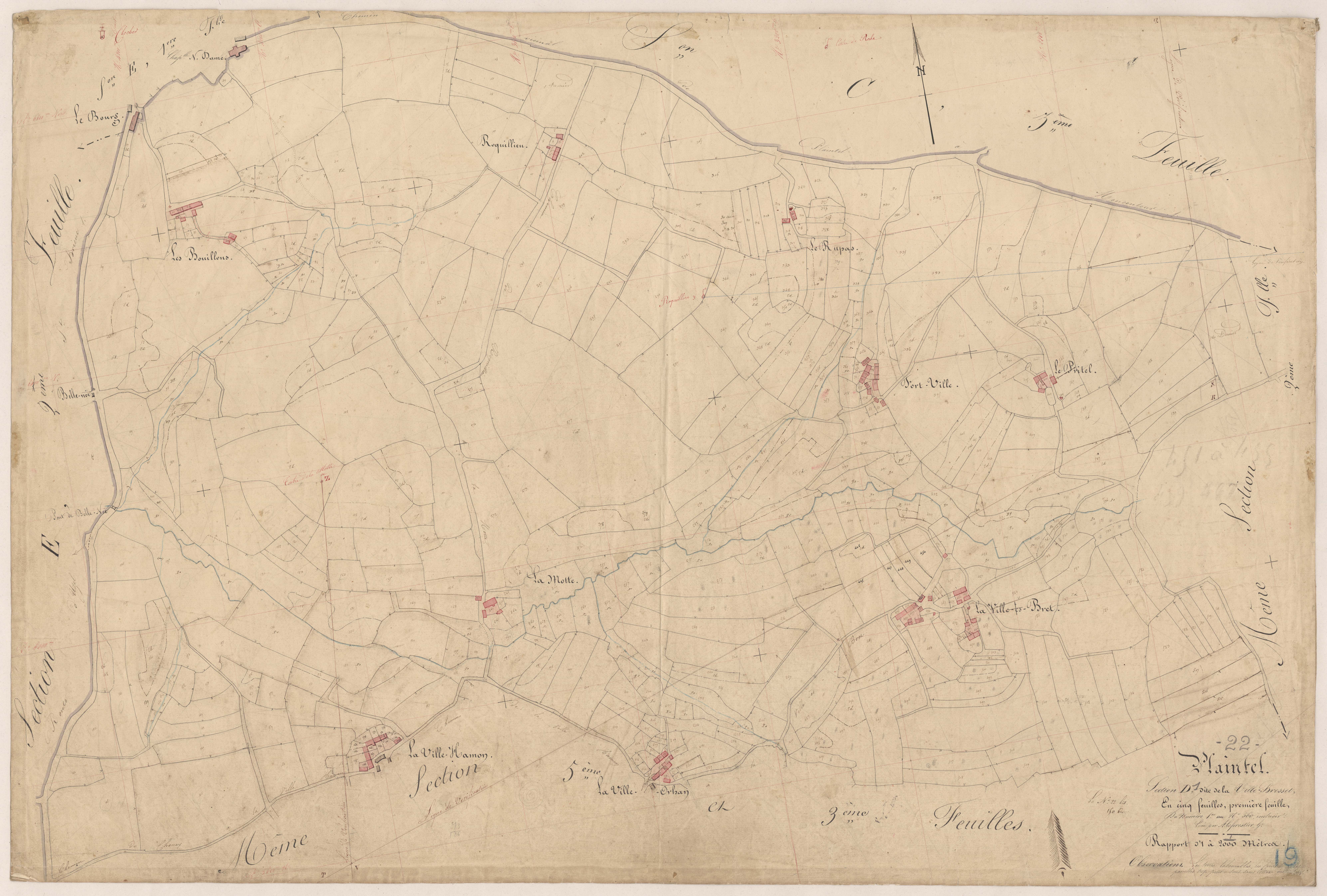 Plaintel - Section D, 1re feuille