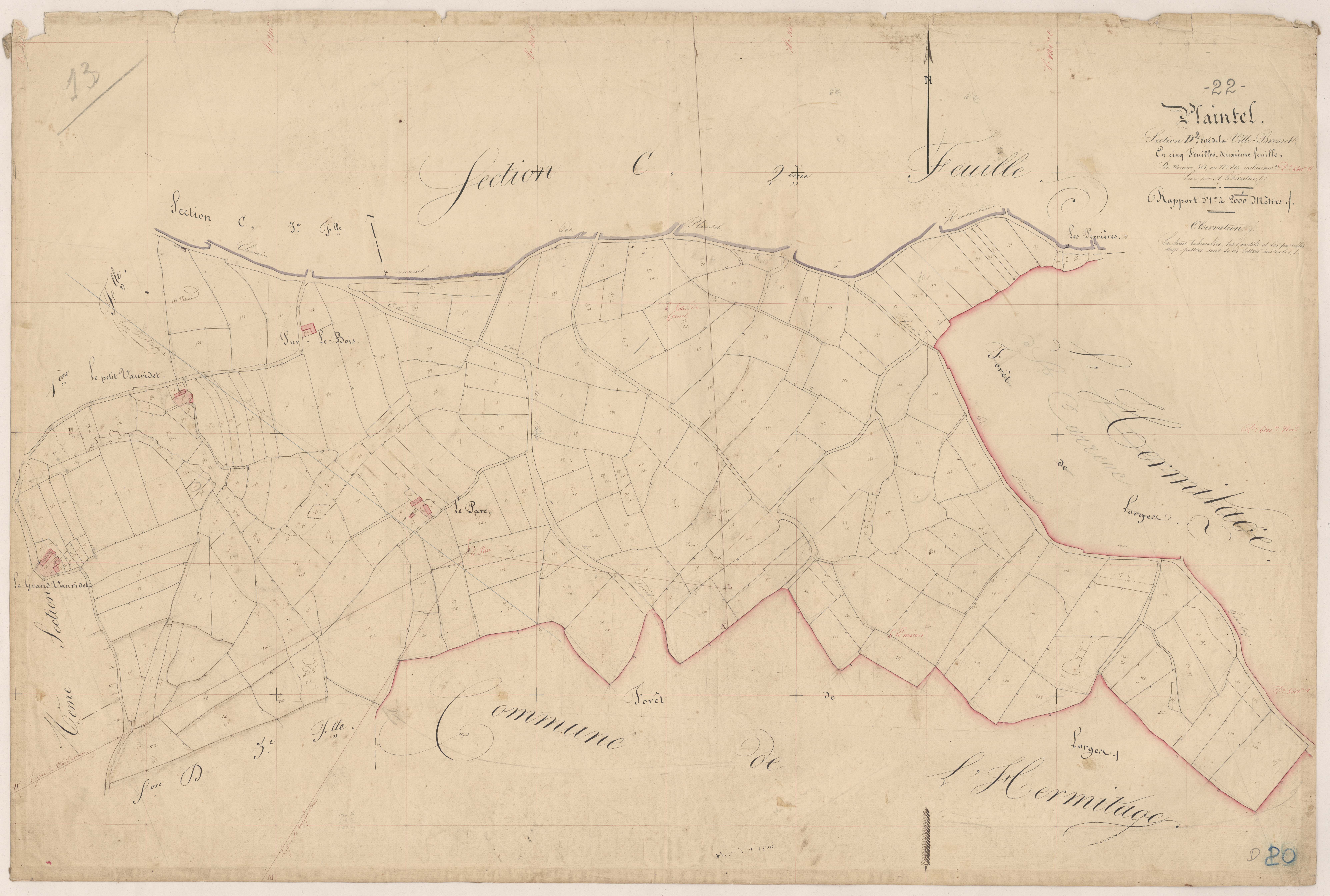 Plaintel - Section D, 2e feuille