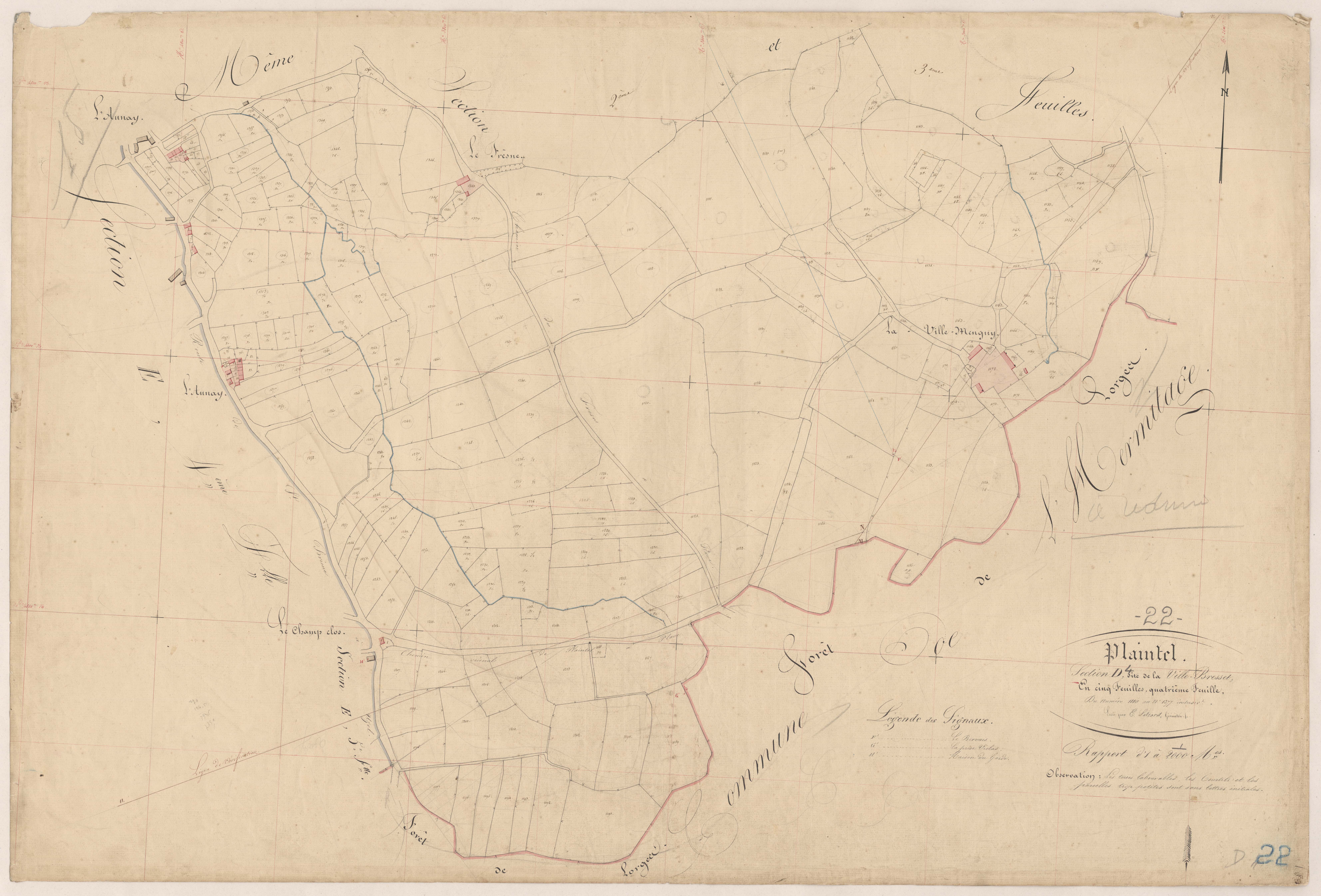 Plaintel - Section D, 4e feuille