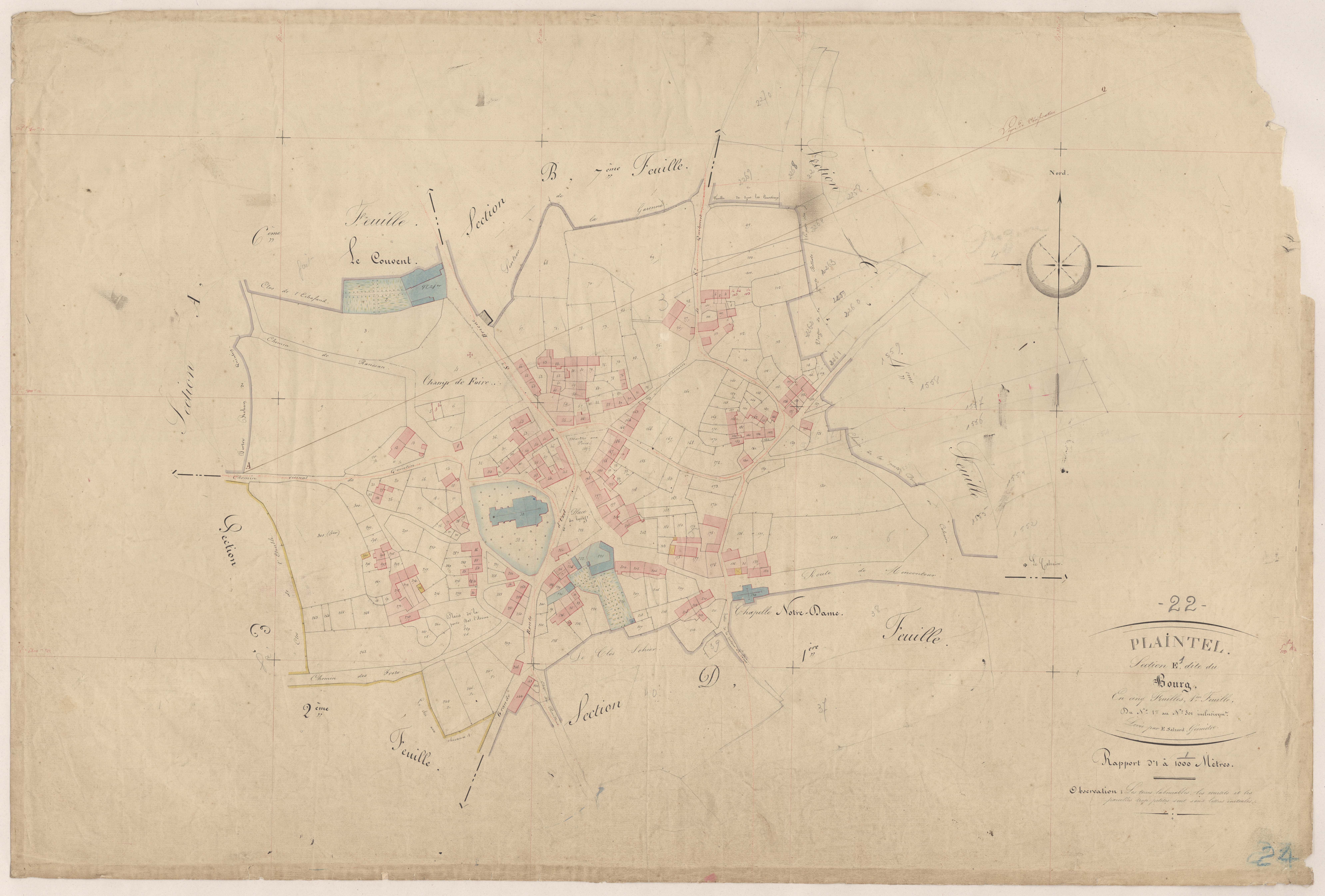 Plaintel - Section E, 1re feuille