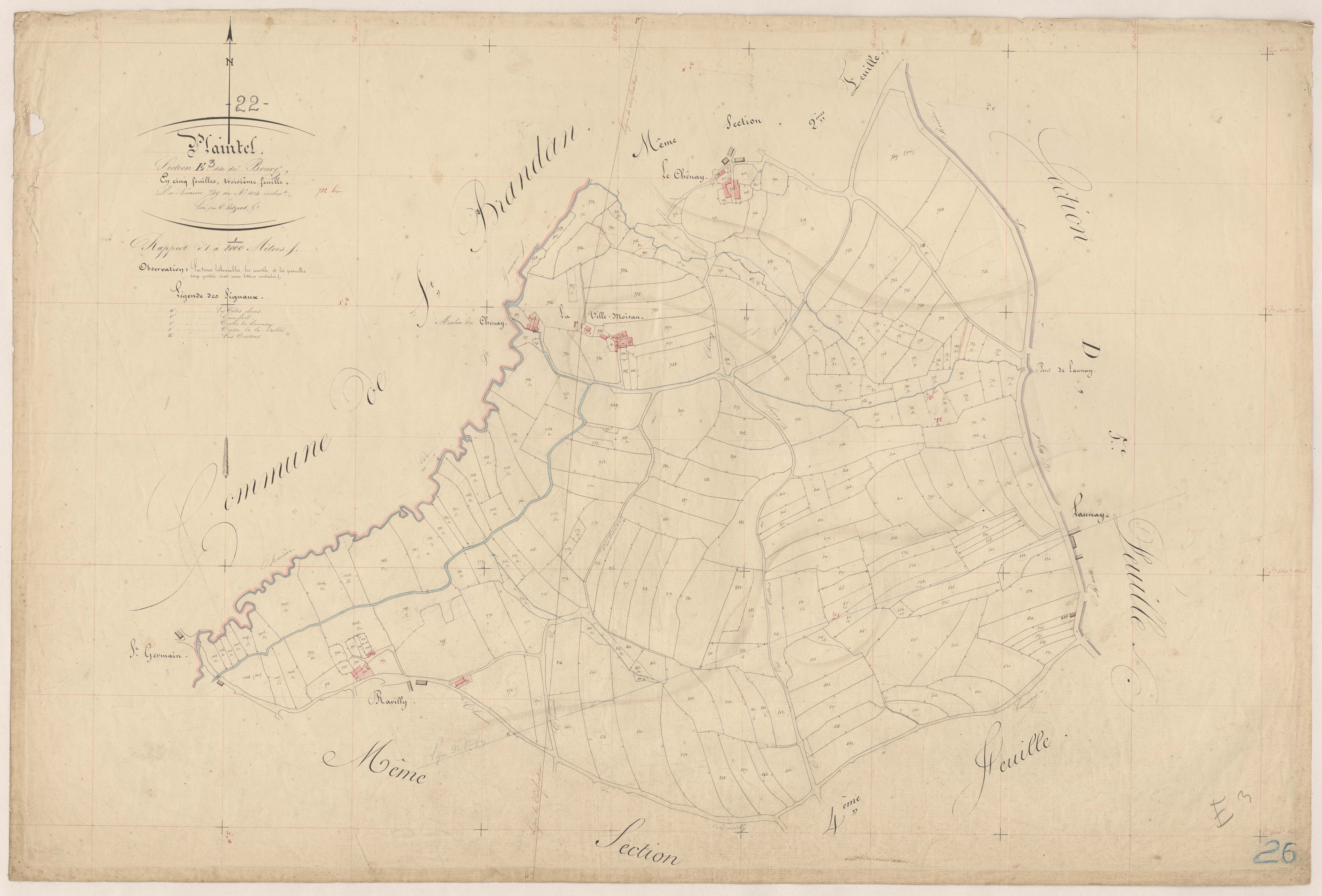 Plaintel - Section E, 3e feuille