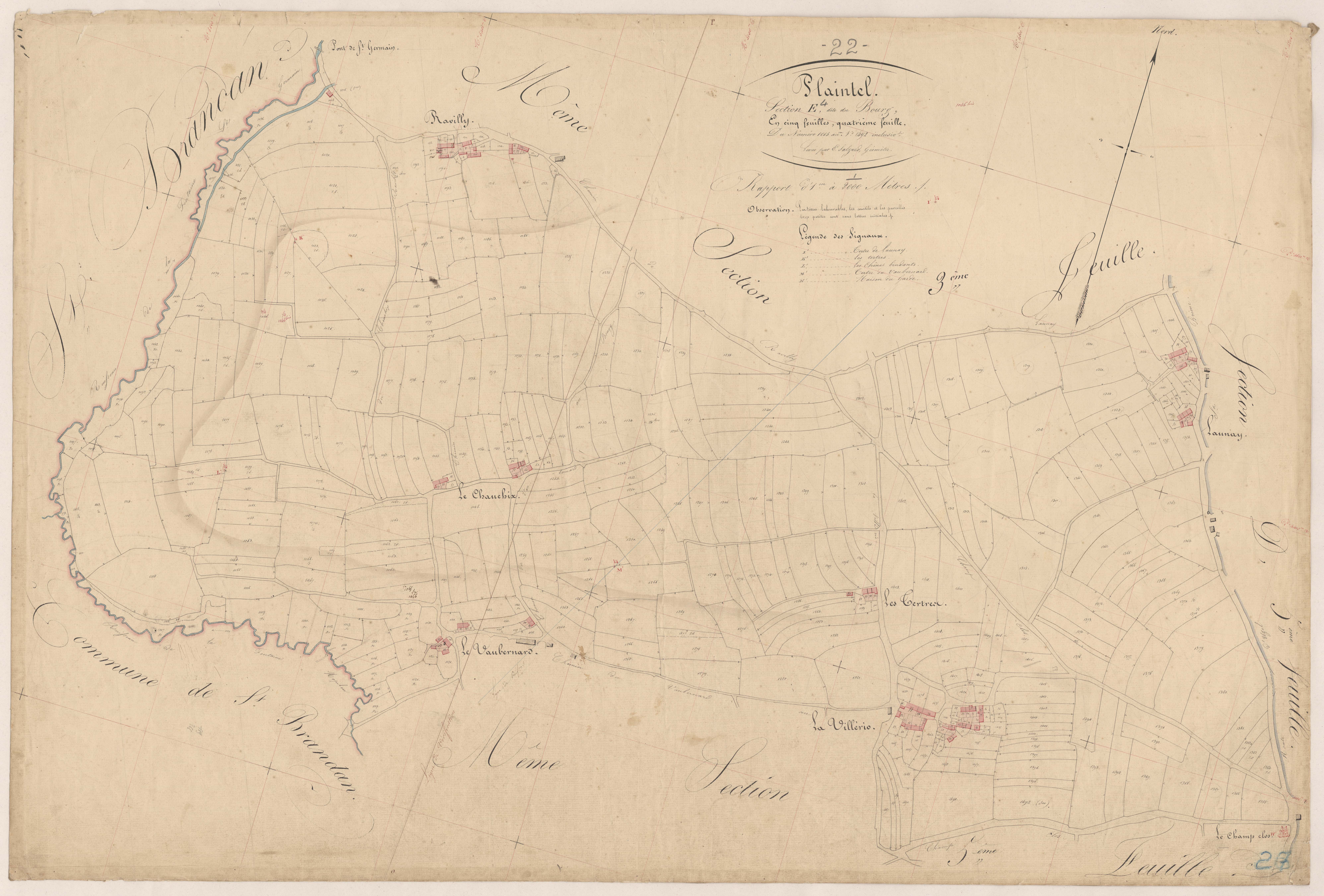 Plaintel - Section E, 4e feuille