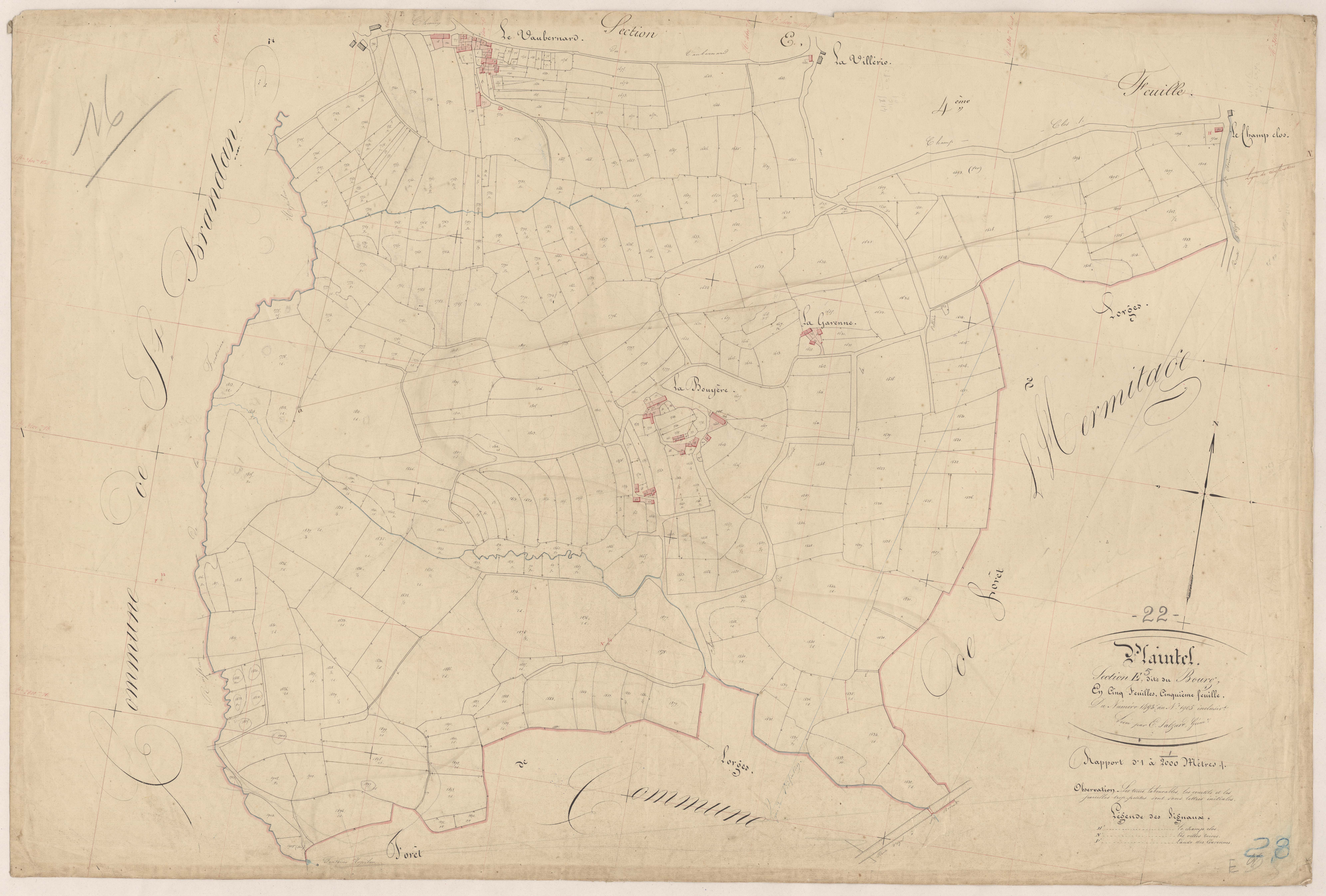 Plaintel - Section E, 5e feuille