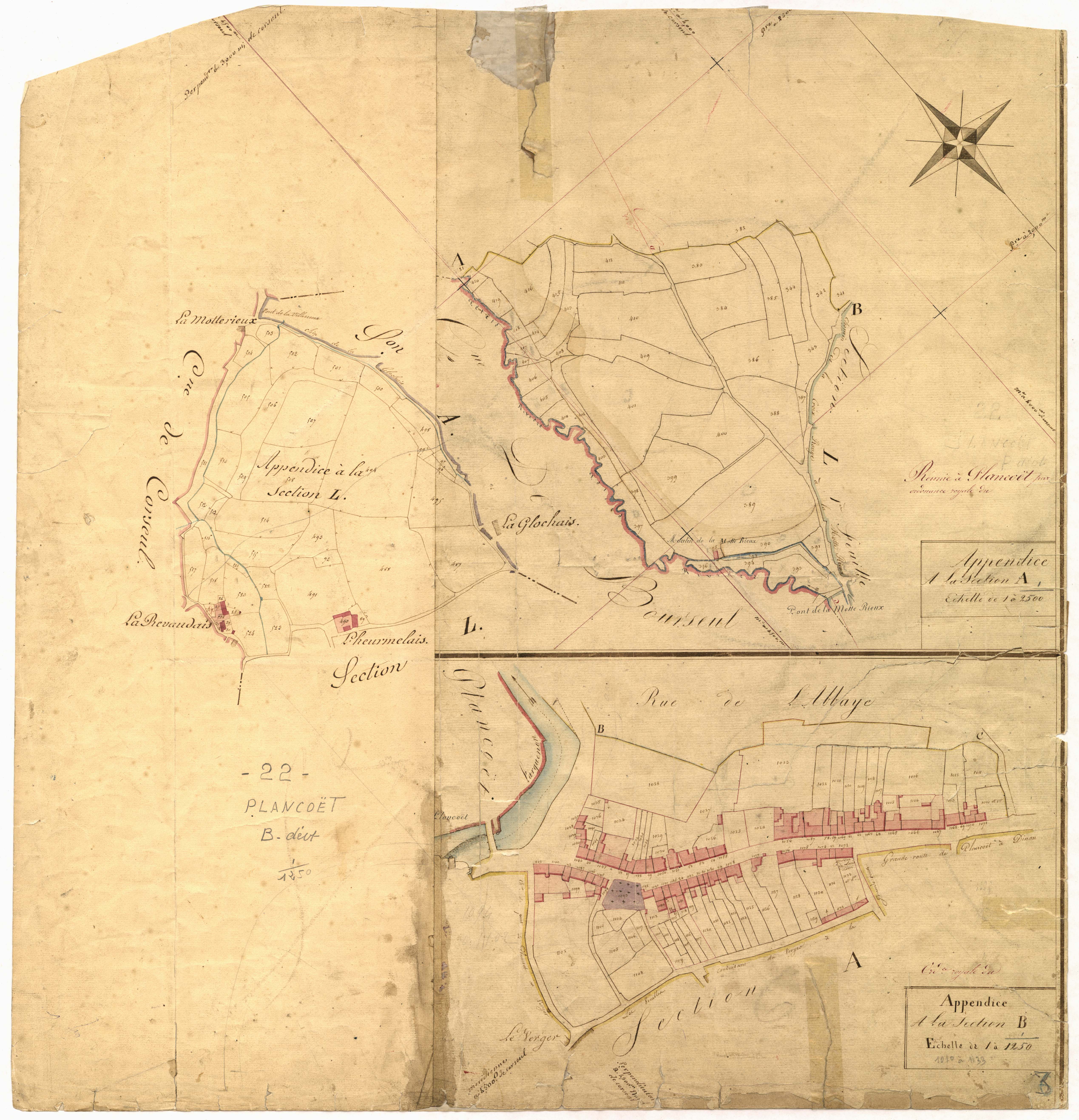 Plancoët - Sections A et B : compléments ; section B : développement