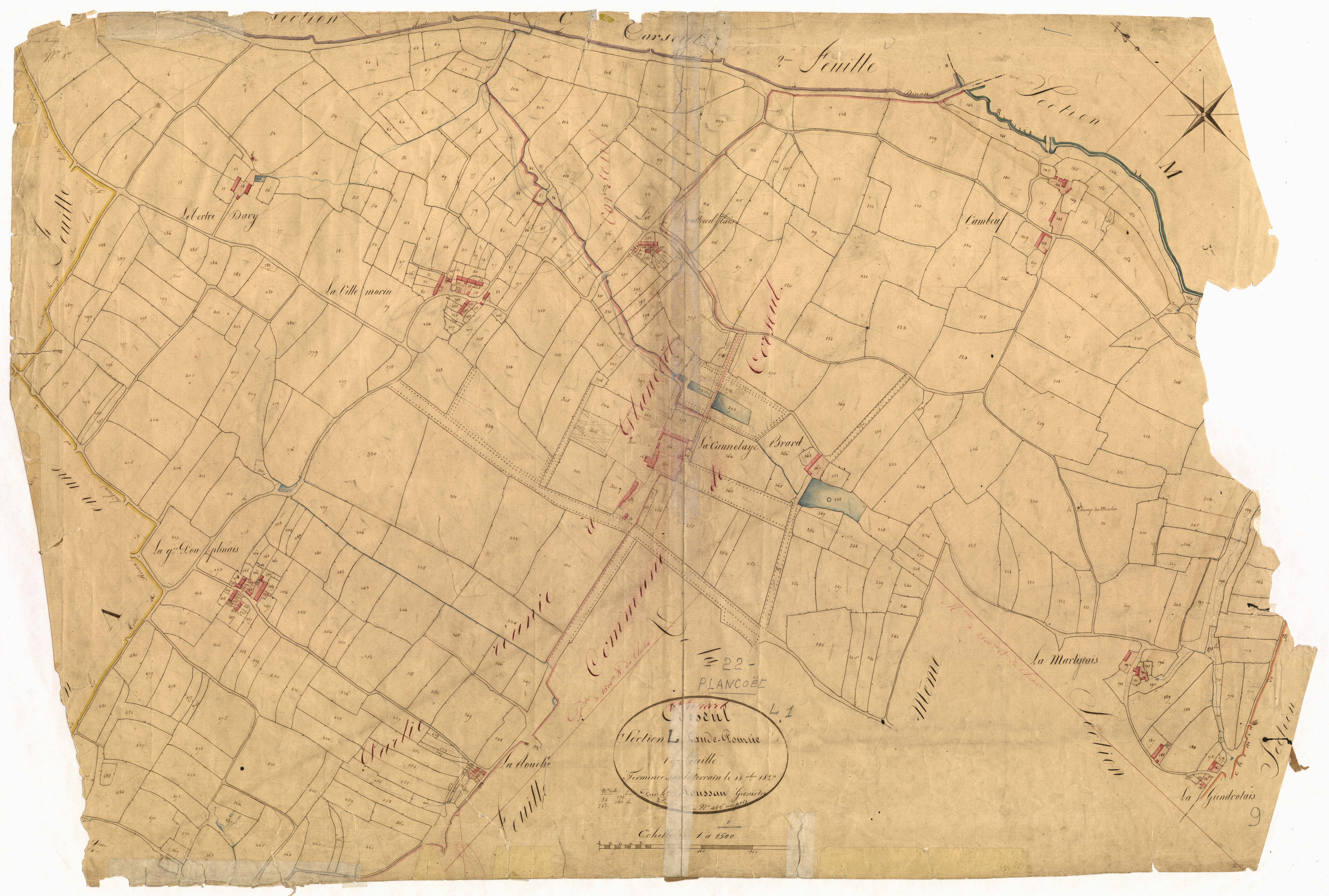 Plancoët - Section L, 1re feuille
