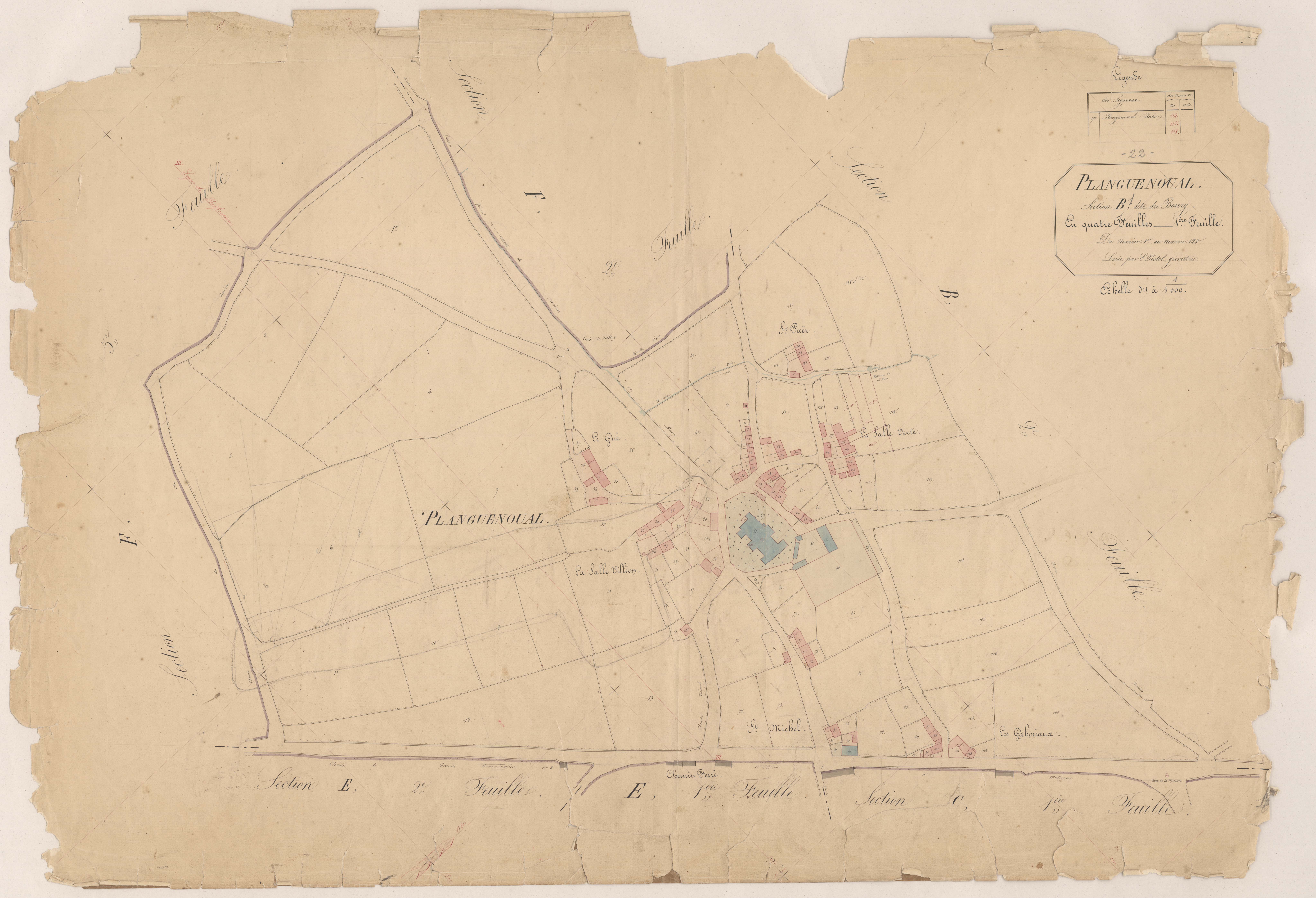 Lamballe-Armor - Section B, 1re feuille