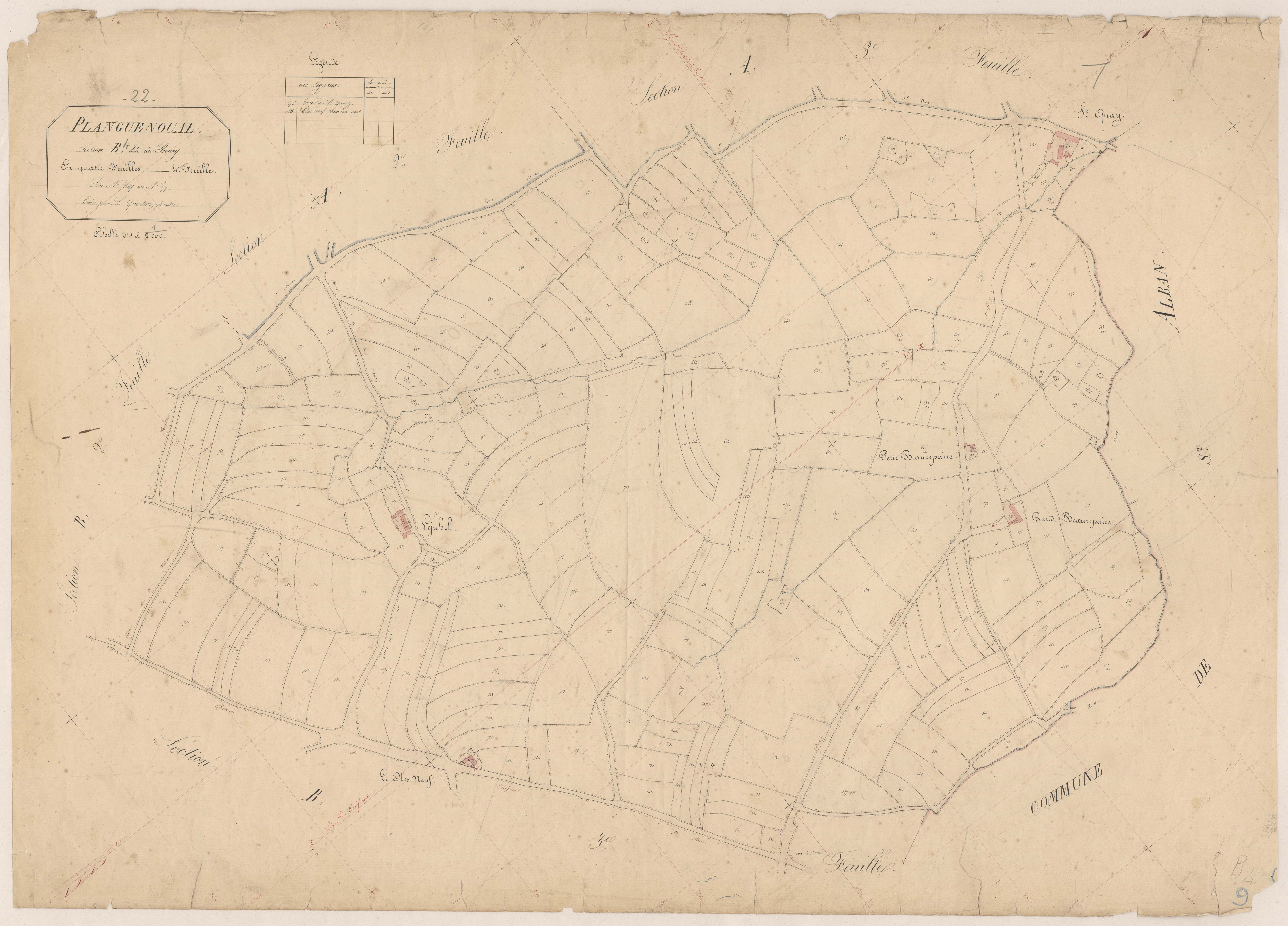 Lamballe-Armor - Section B, 4e feuille