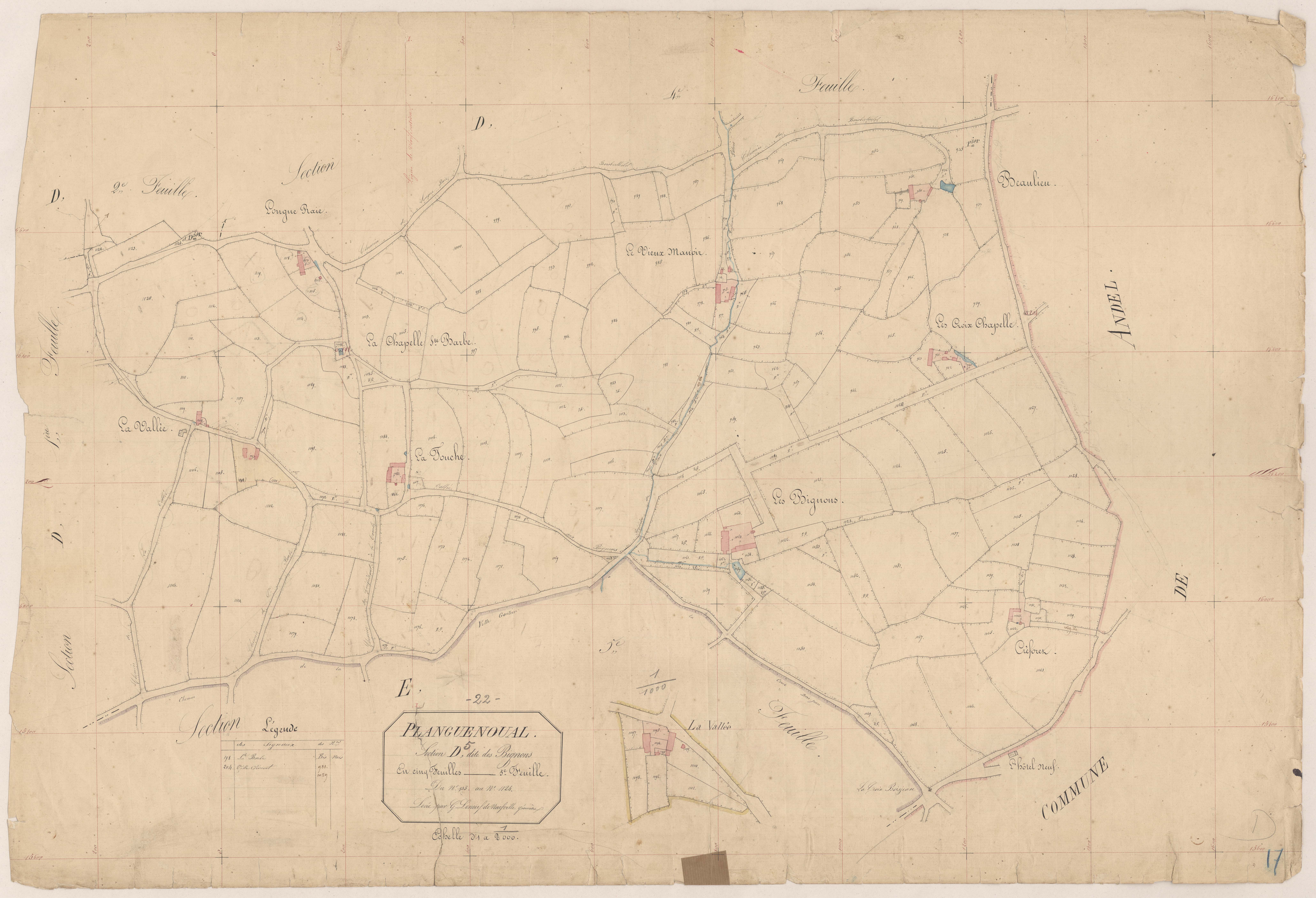 Lamballe-Armor - Section D, 5e feuille