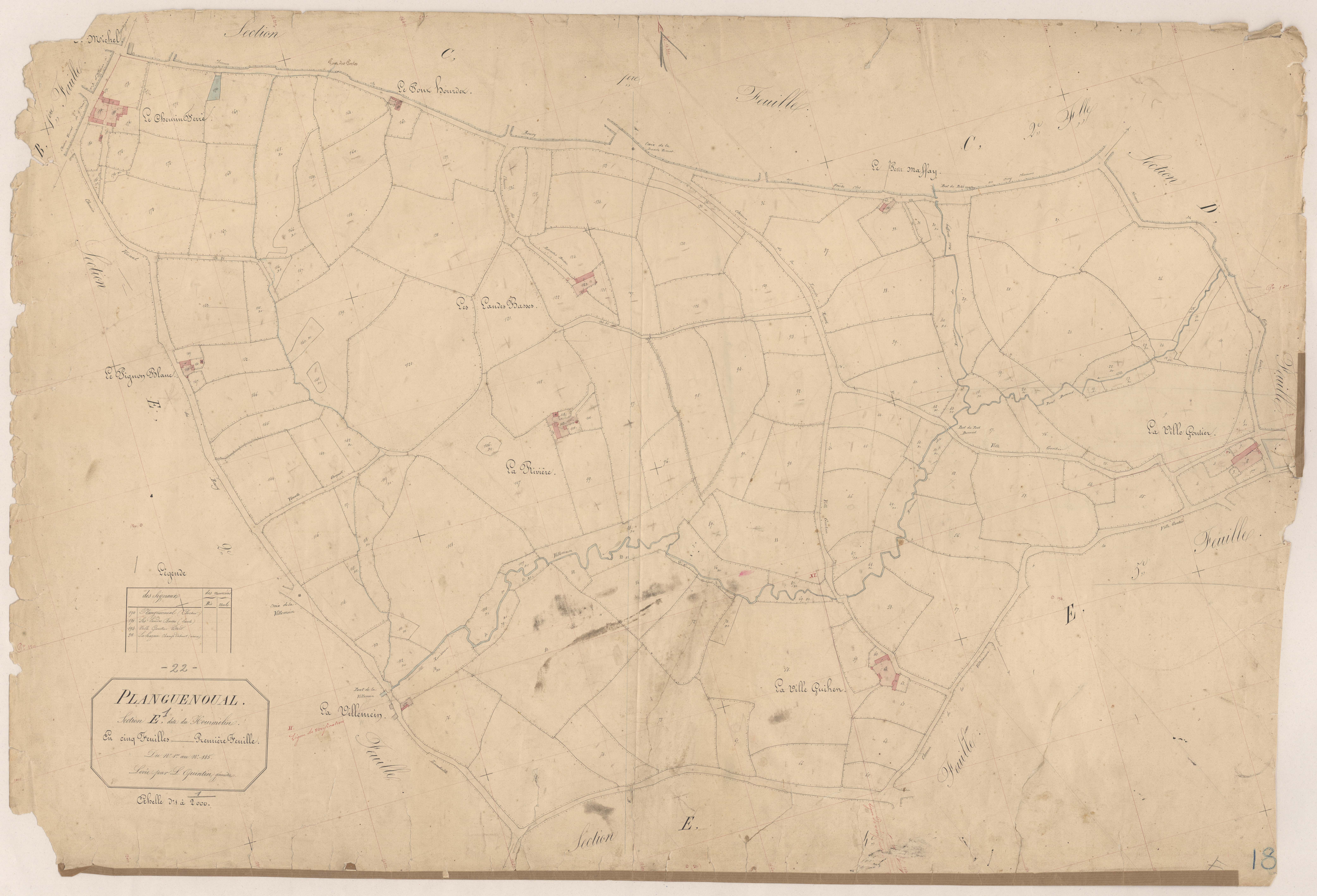 Lamballe-Armor - Section E, 1re feuille