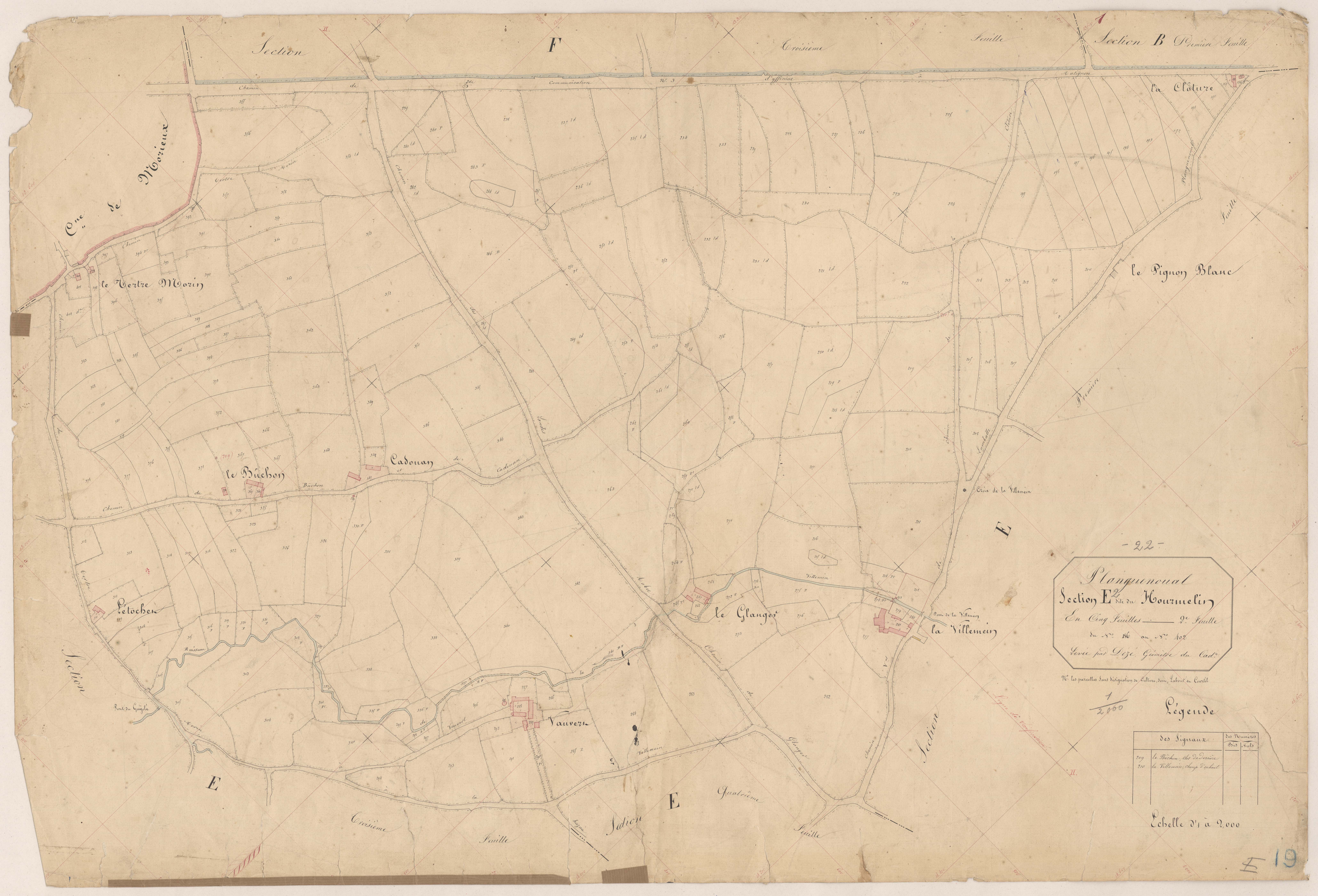 Lamballe-Armor - Section E, 2e feuille