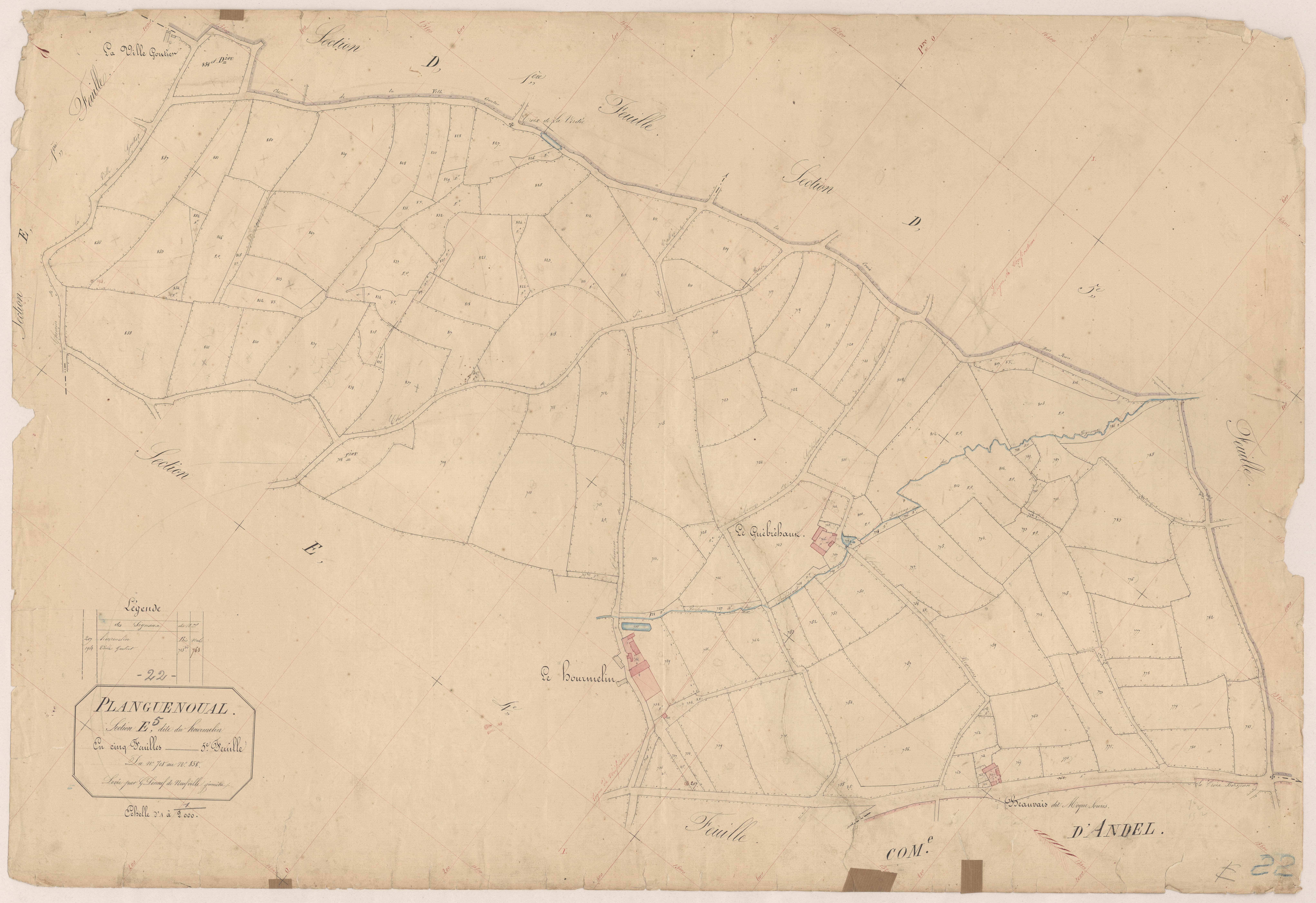 Lamballe-Armor - Section E, 5e feuille