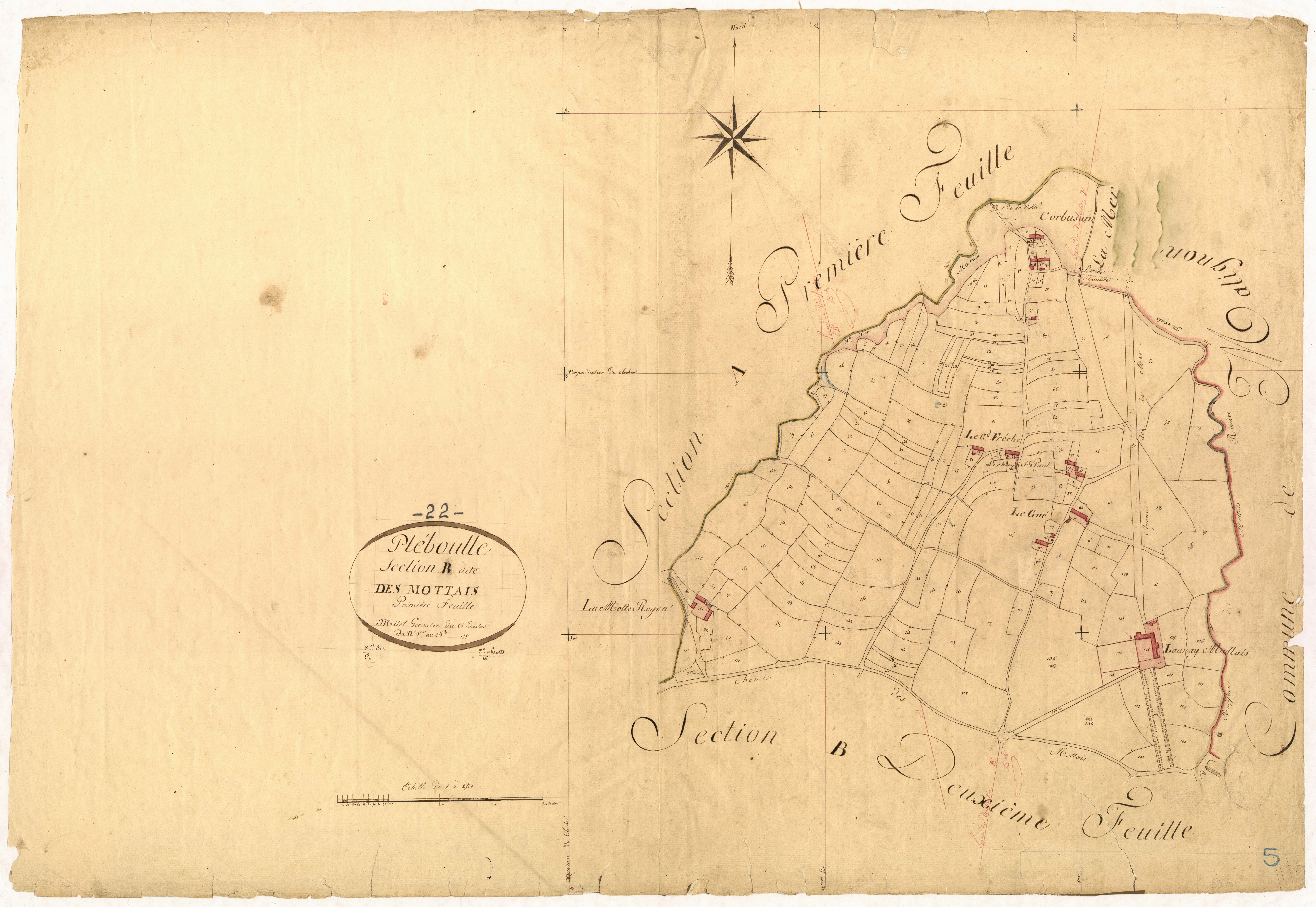 Pléboulle - Section B, 1re feuille