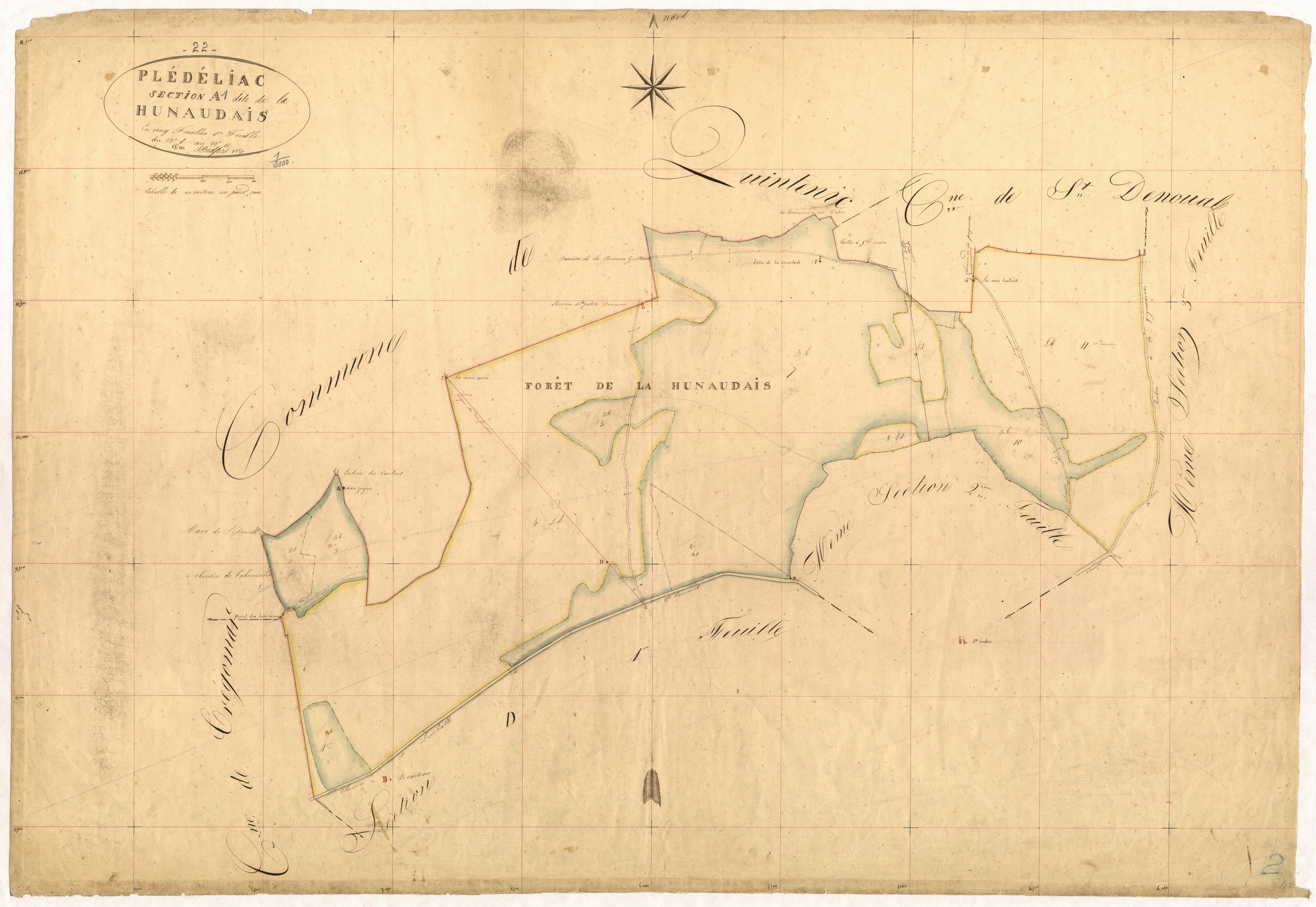 Plédéliac - Section A, 1re feuille