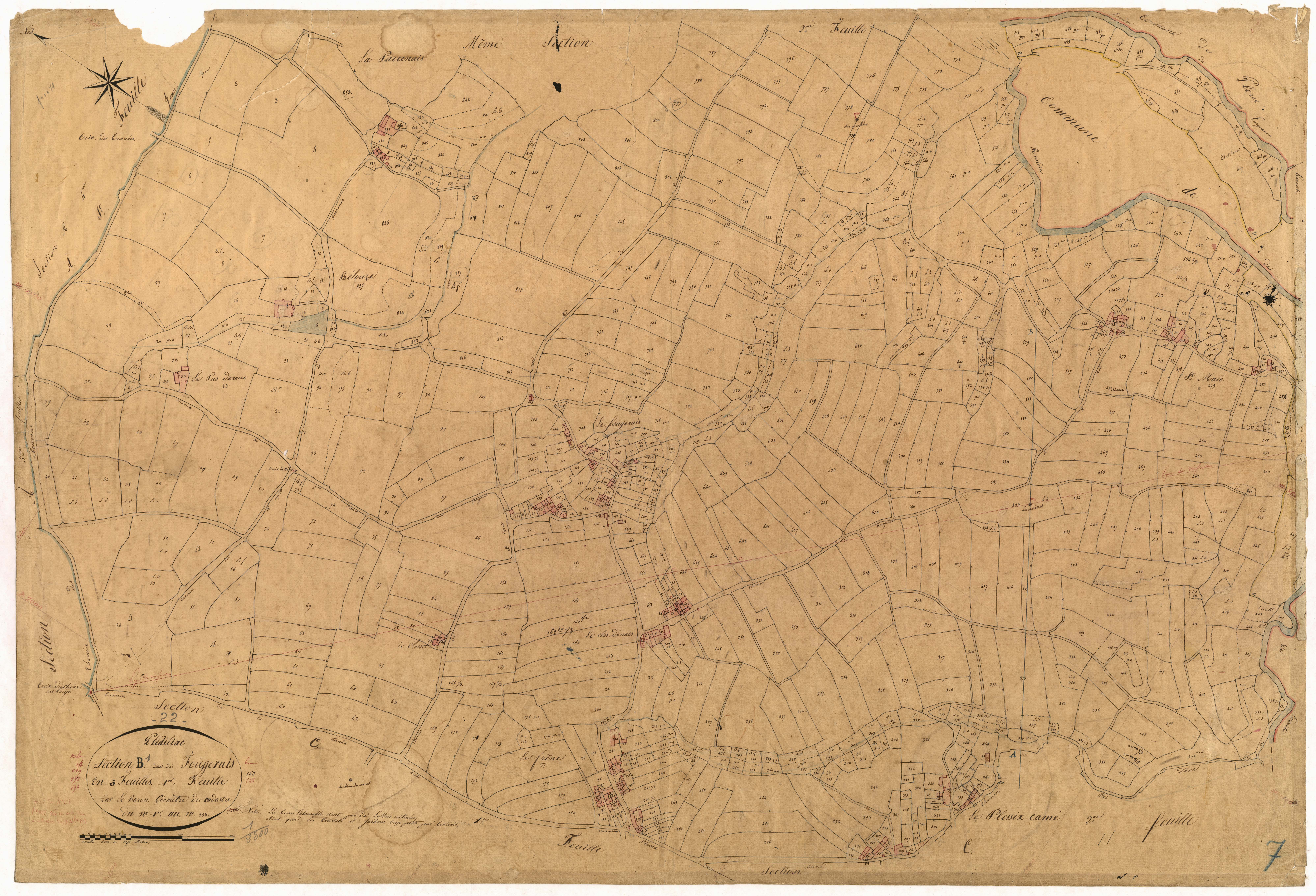 Plédéliac - Section B, 1re feuille