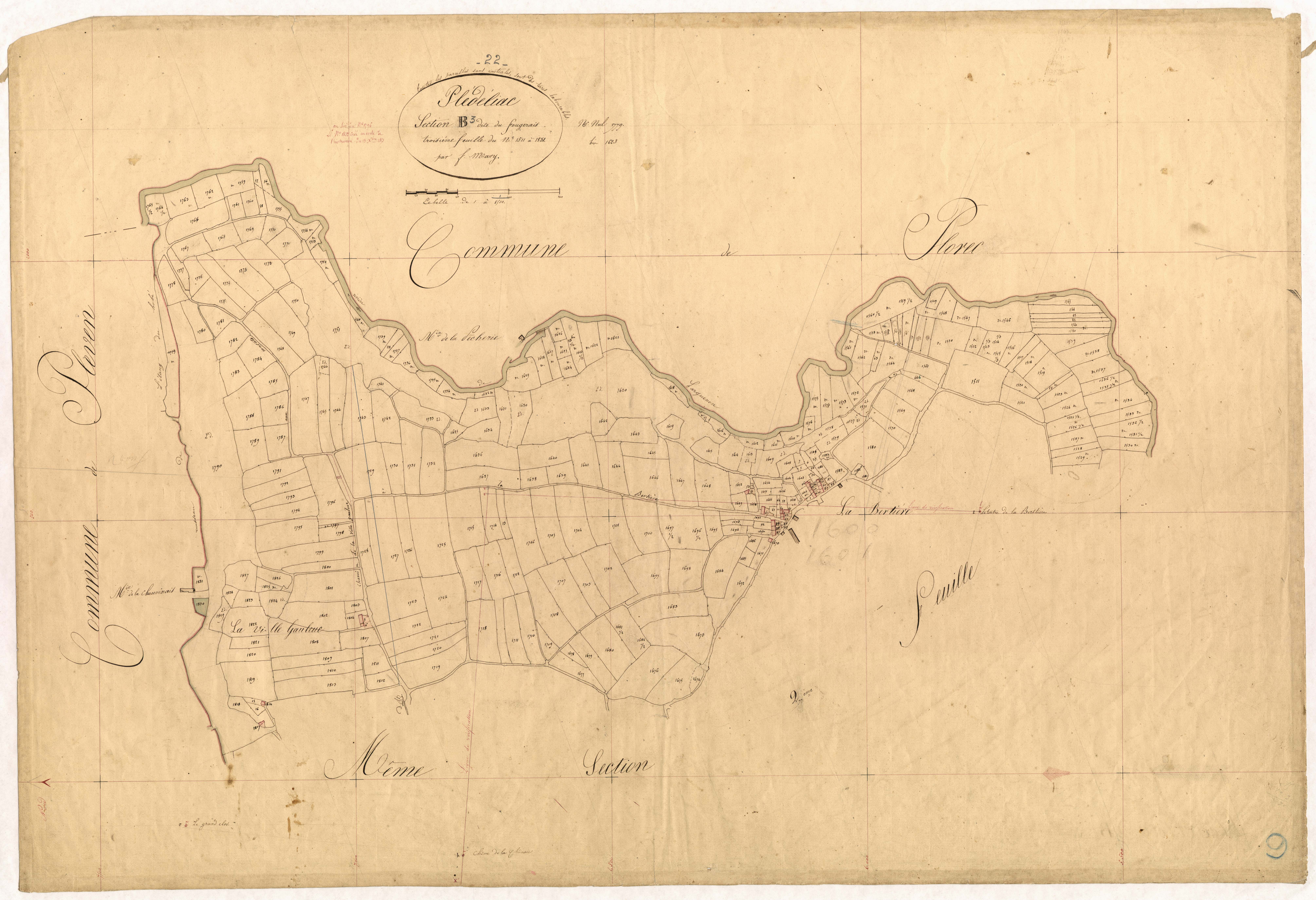 Plédéliac - Section B, 3e feuille