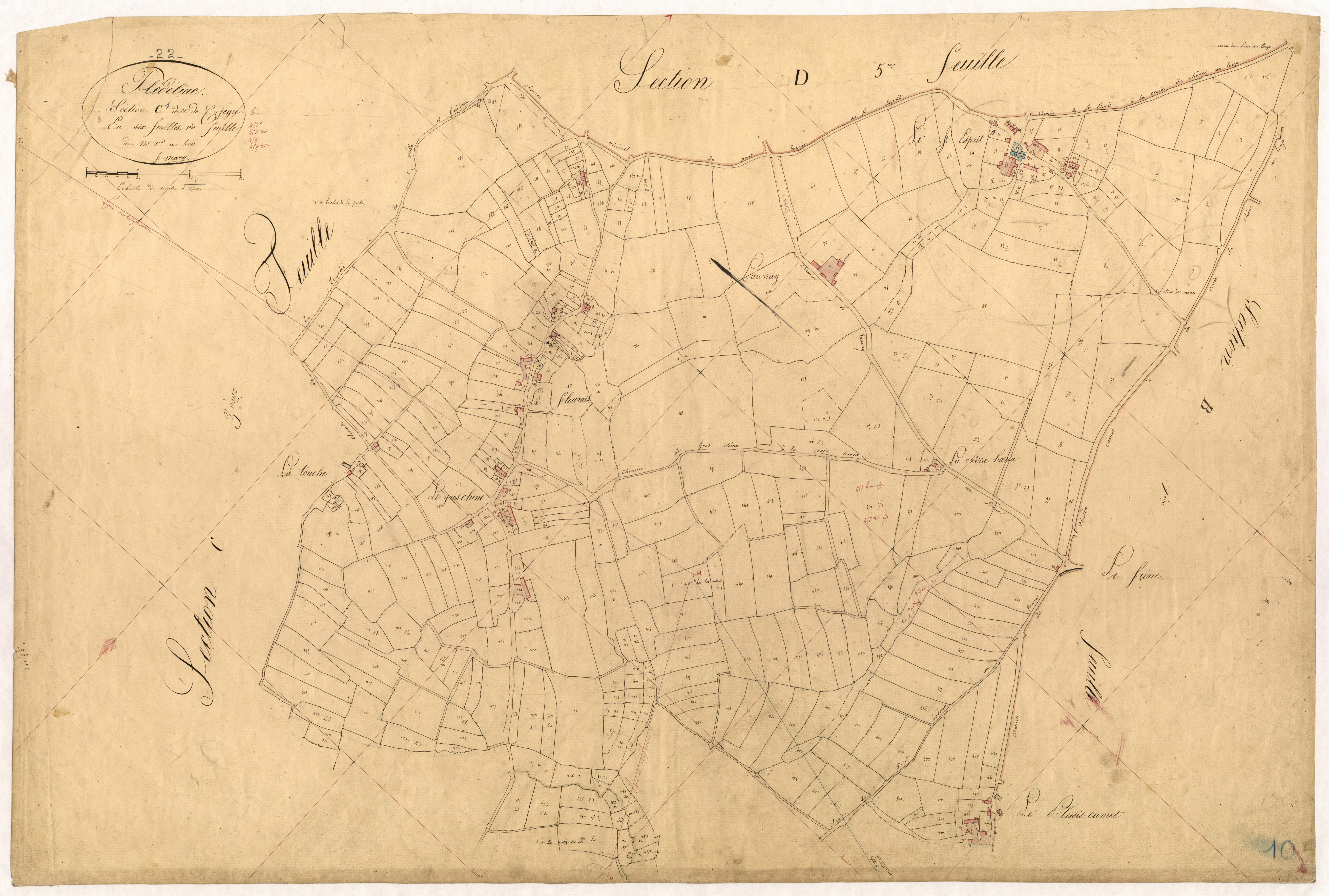 Plédéliac - Section C, 1re feuille