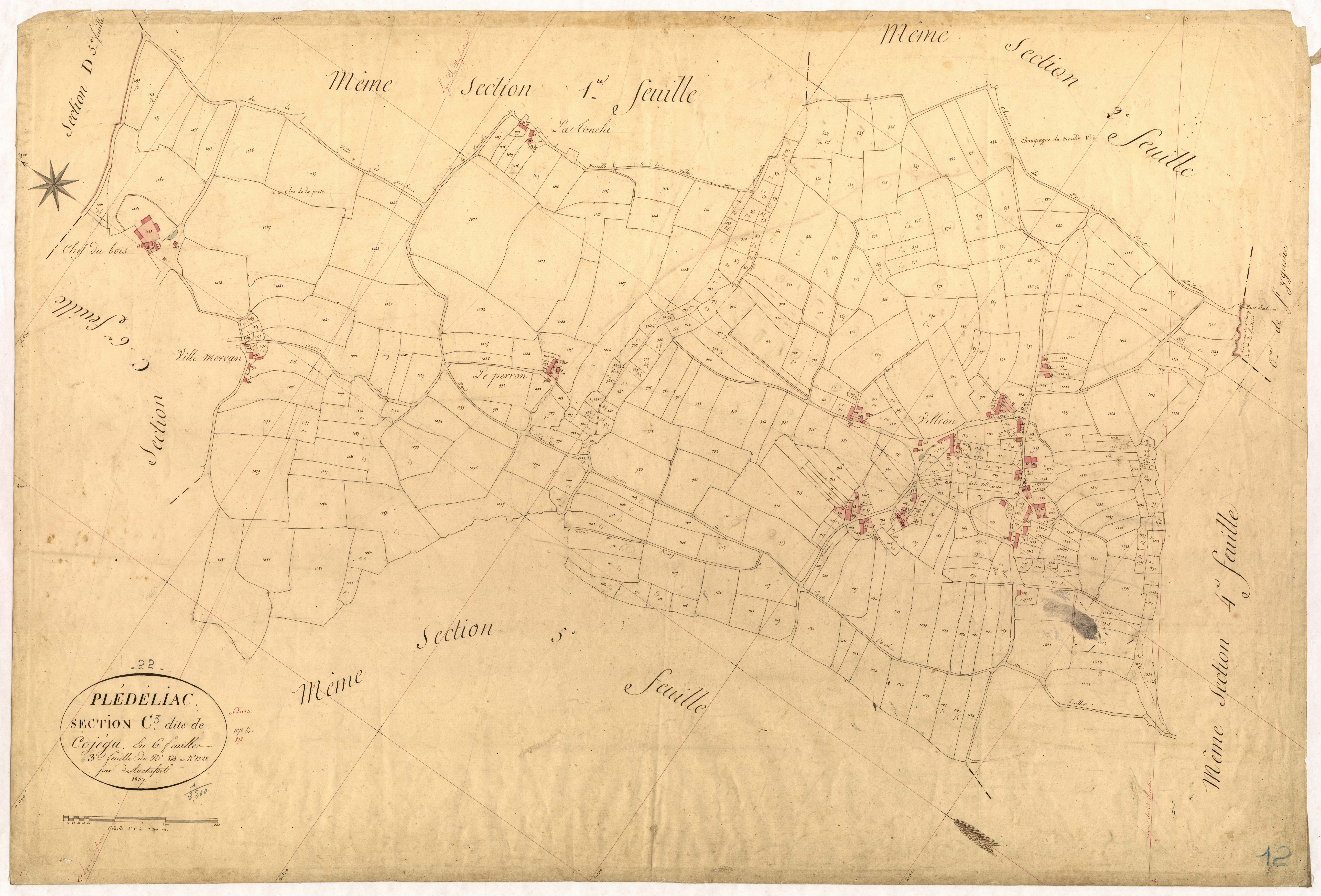 Plédéliac - Section C, 3e feuille