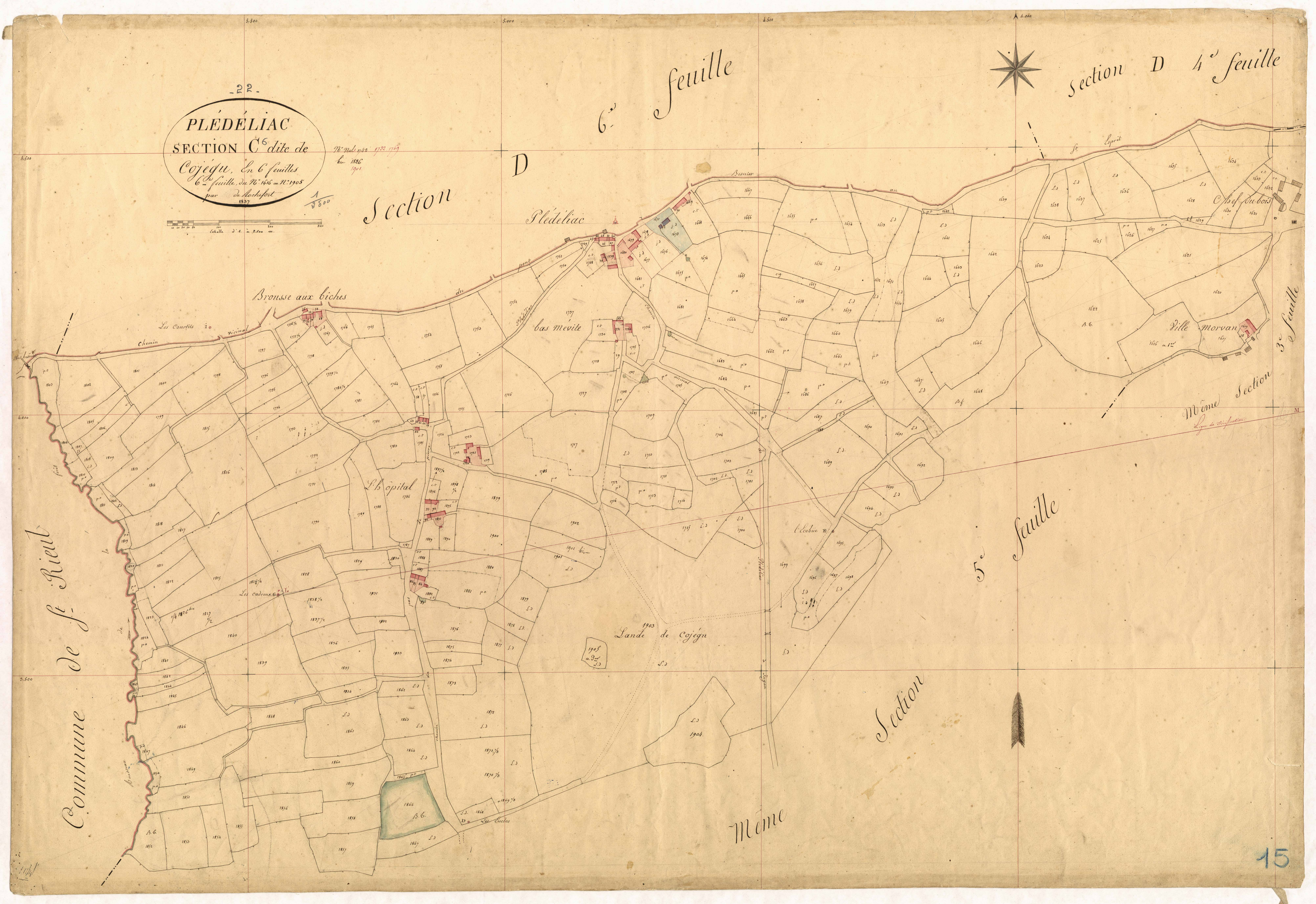 Plédéliac - Section C, 6e feuille