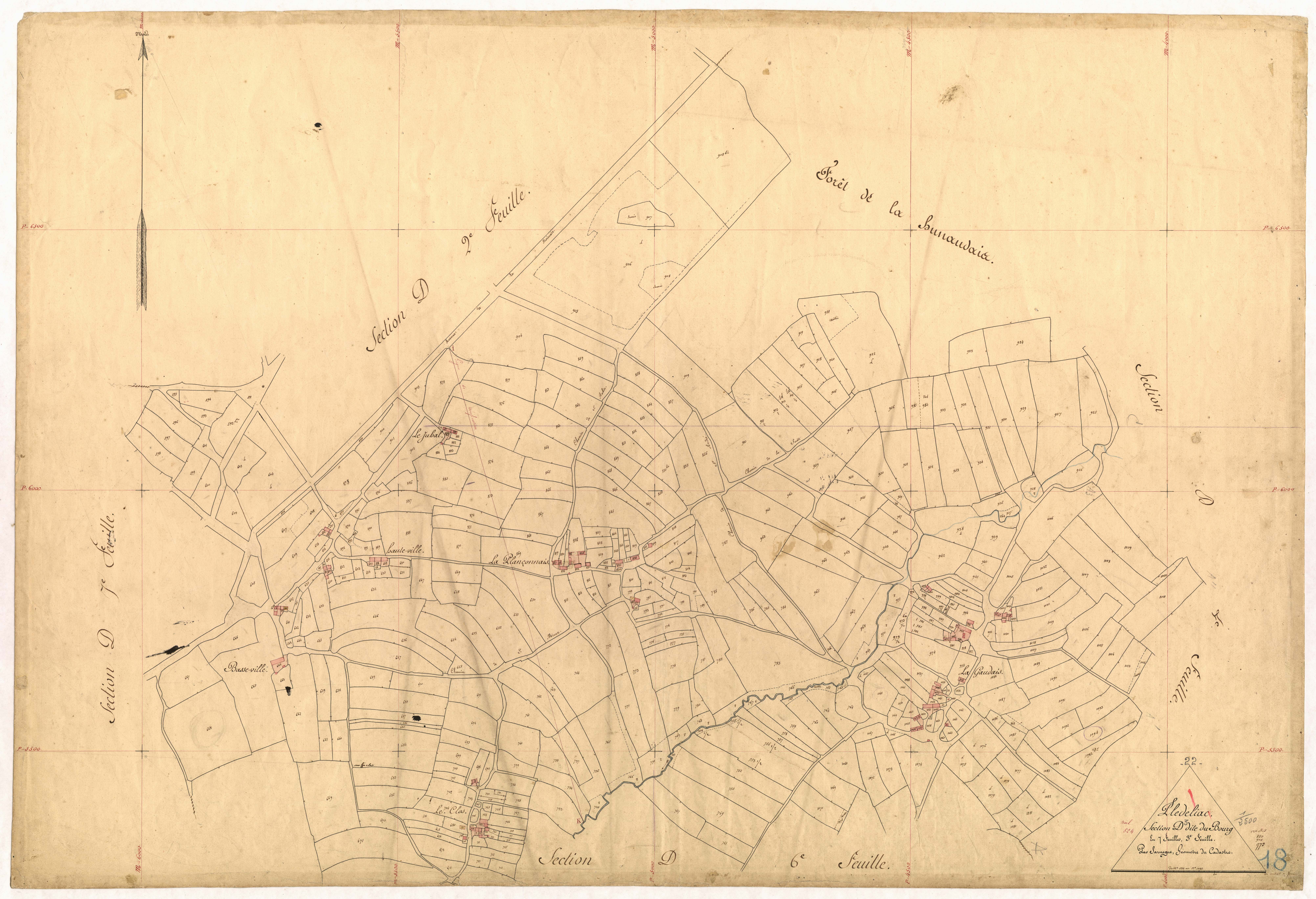 Plédéliac - Section D, 3e feuille