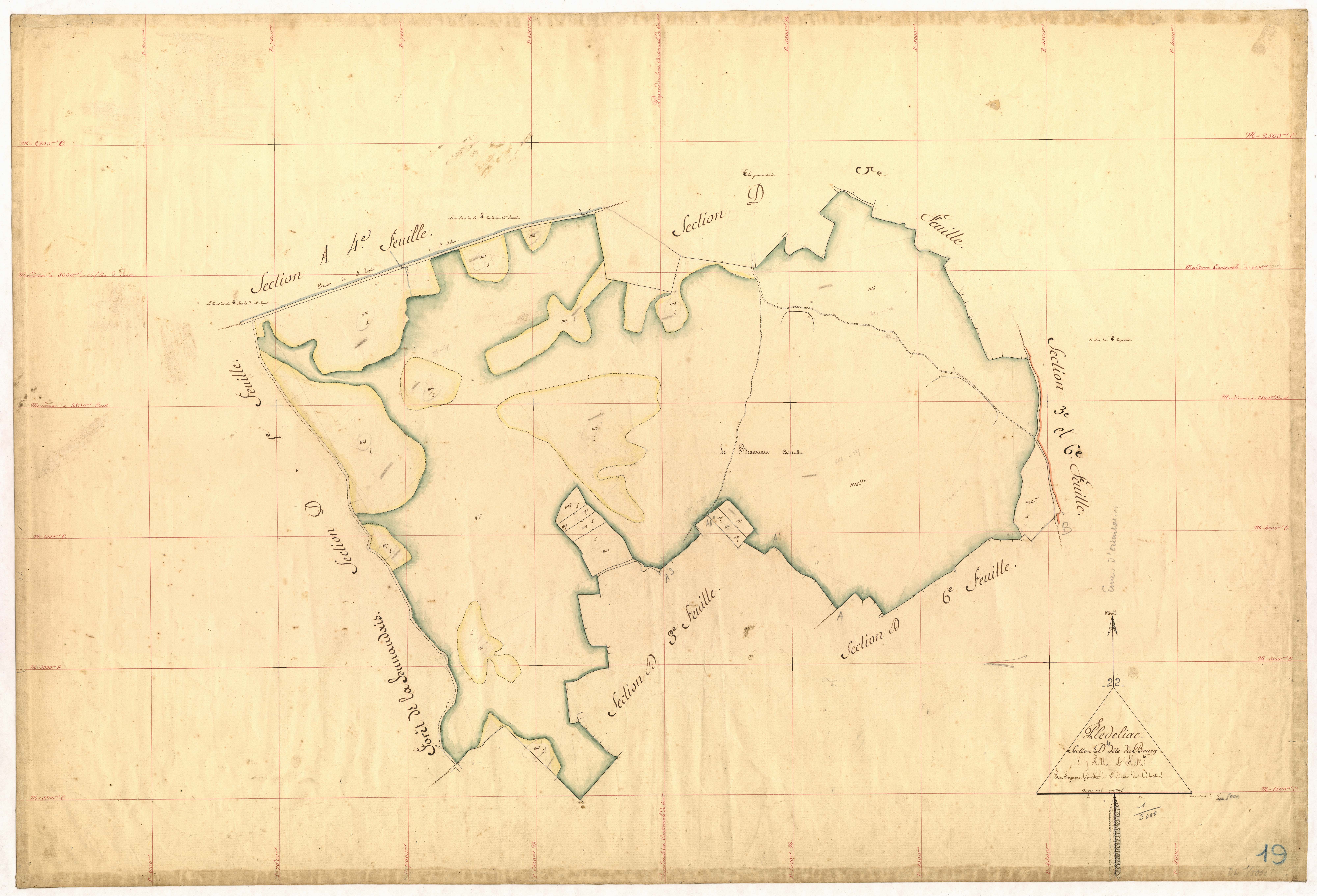 Plédéliac - Section D, 4e feuille