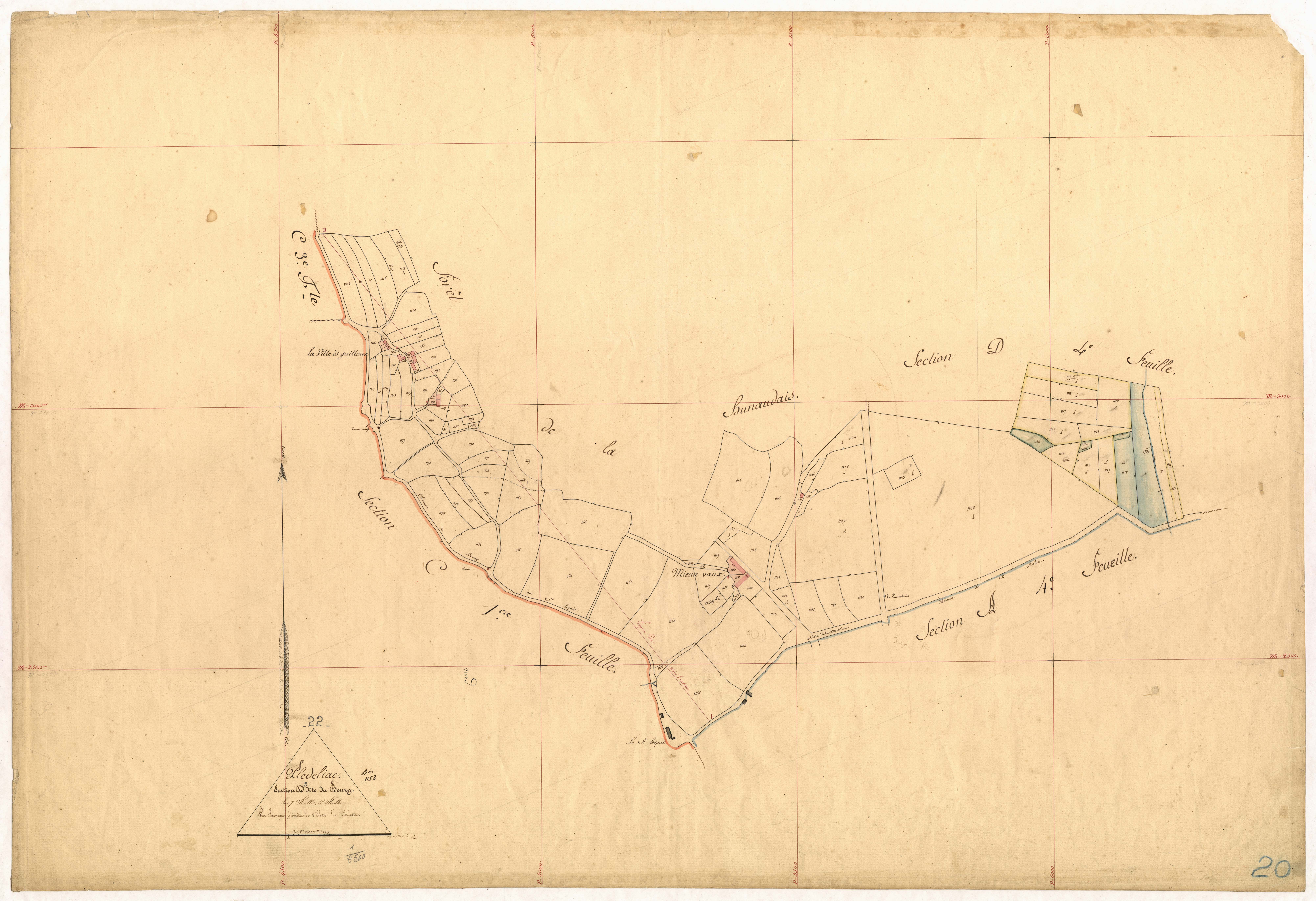 Plédéliac - Section D, 5e feuille