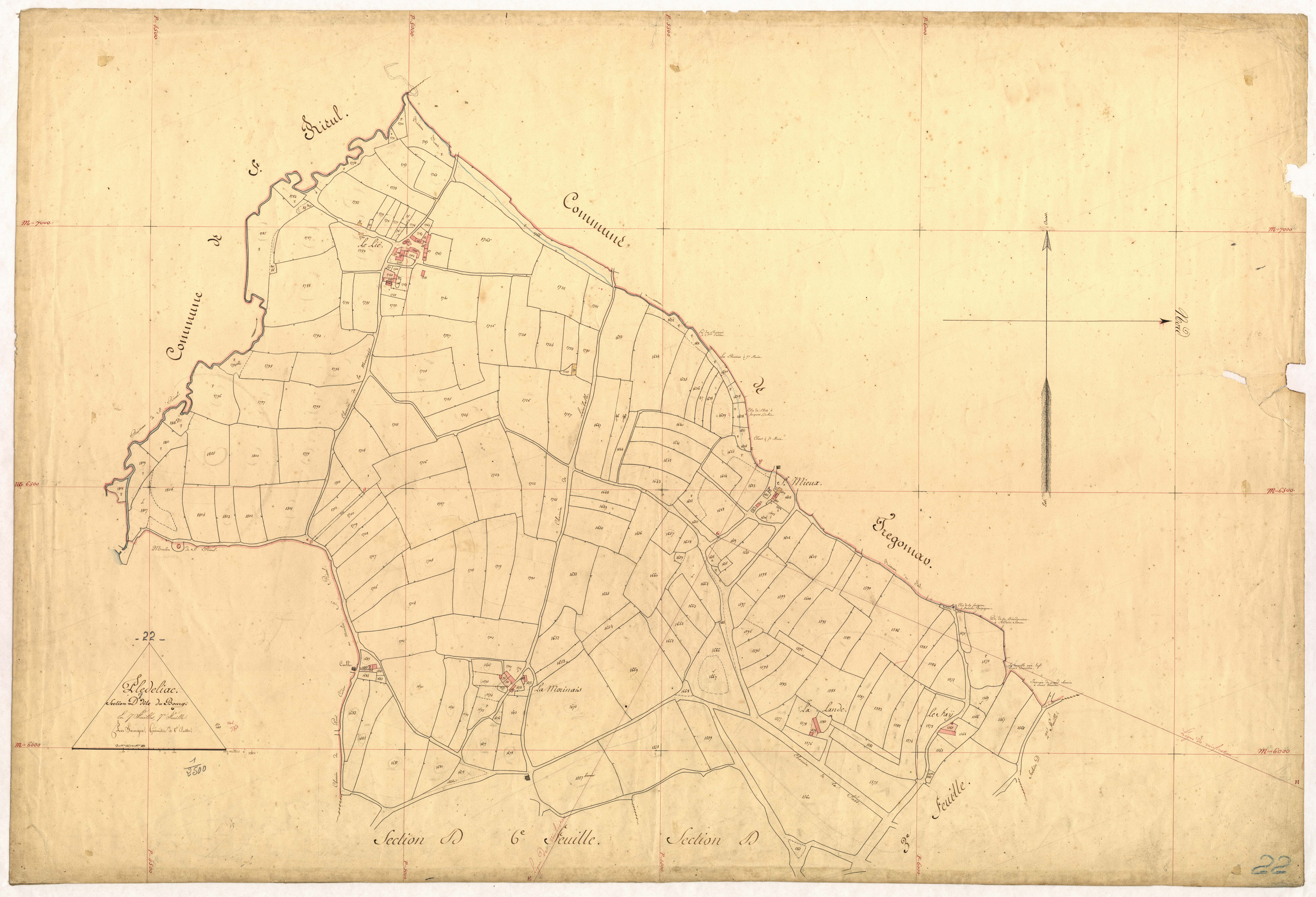 Plédéliac - Section D, 7e feuille