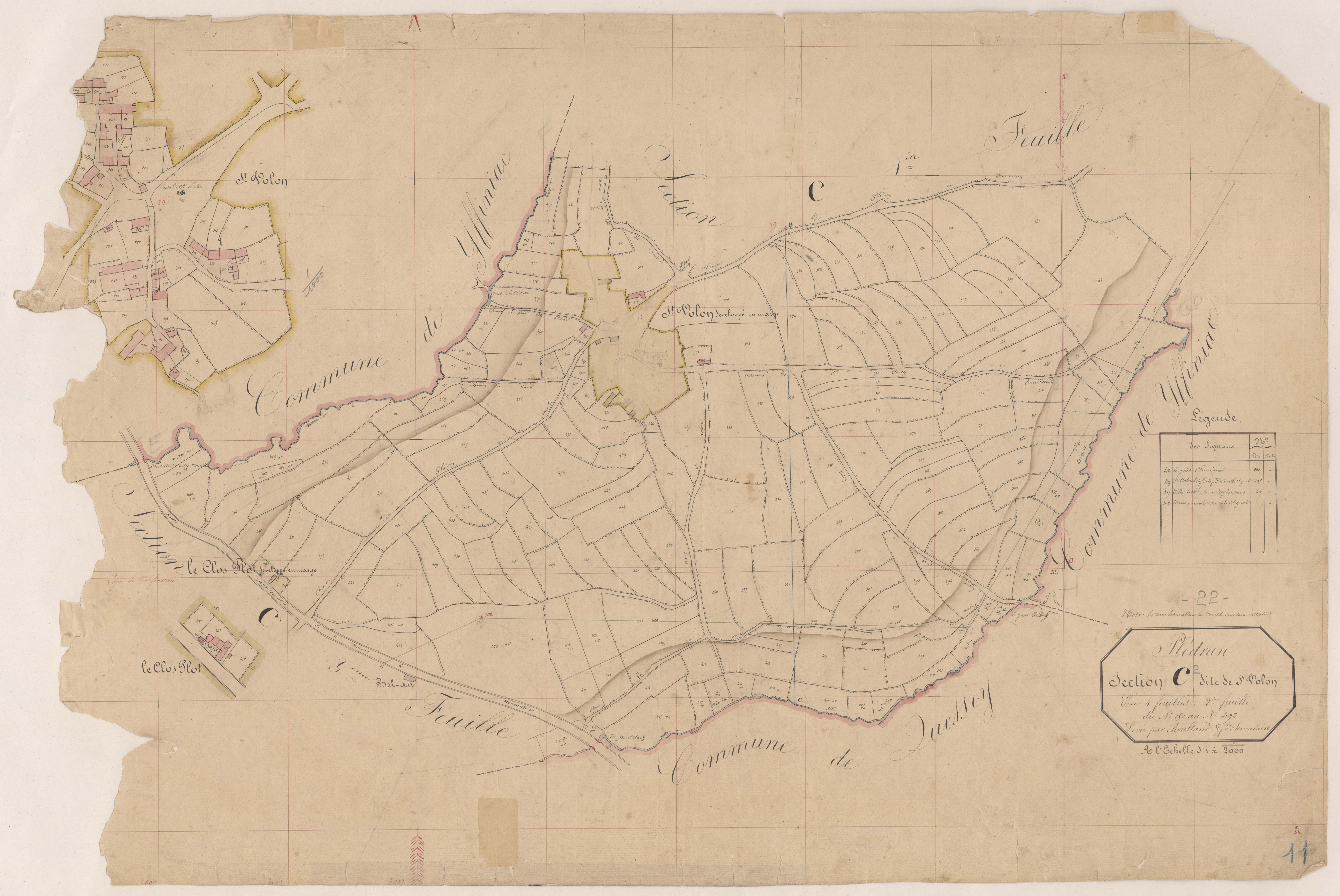 Plédran - Section H, 1re feuille