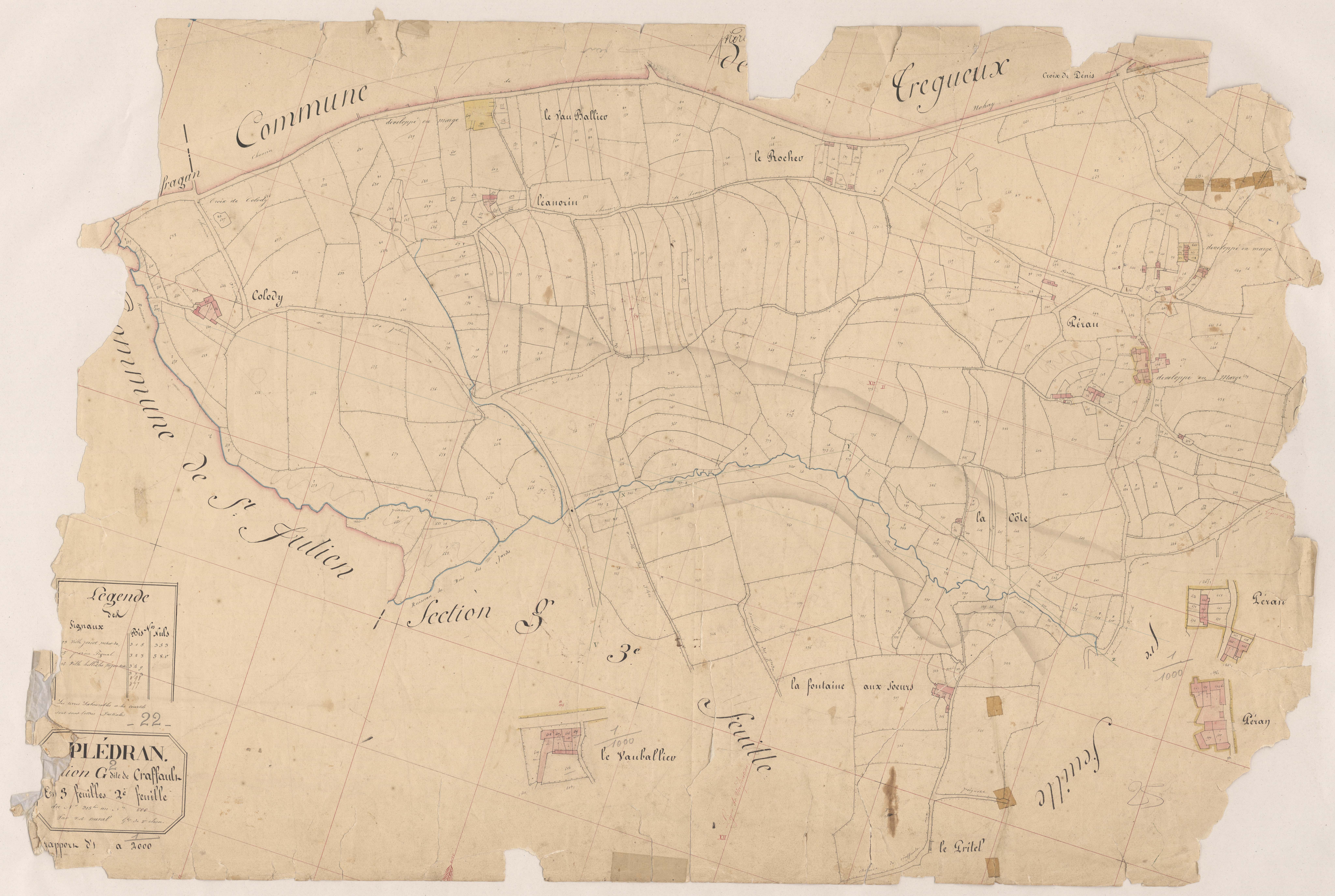 Plédran - Section D, 1re feuille