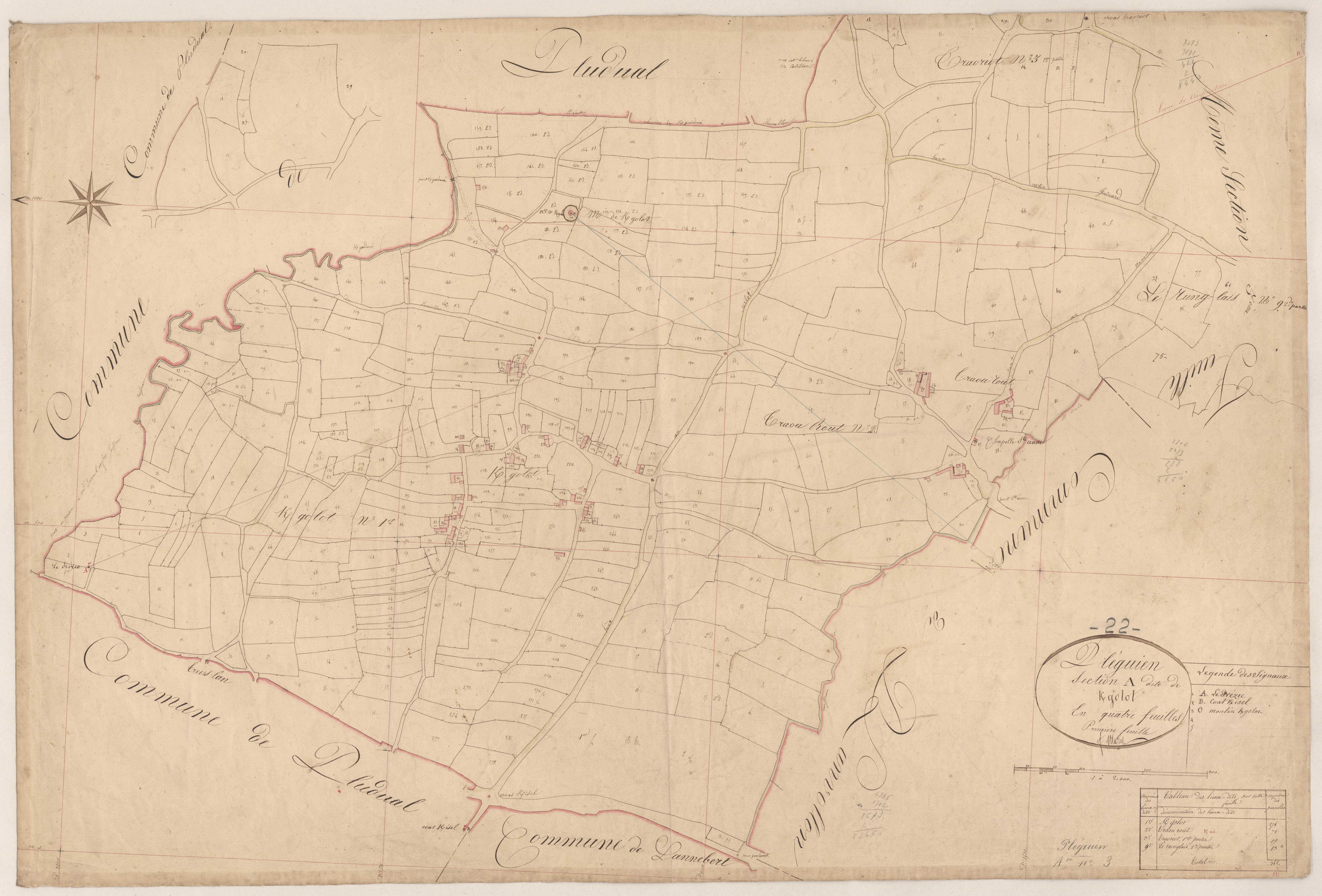 Pléguien - Section A, 1re feuille