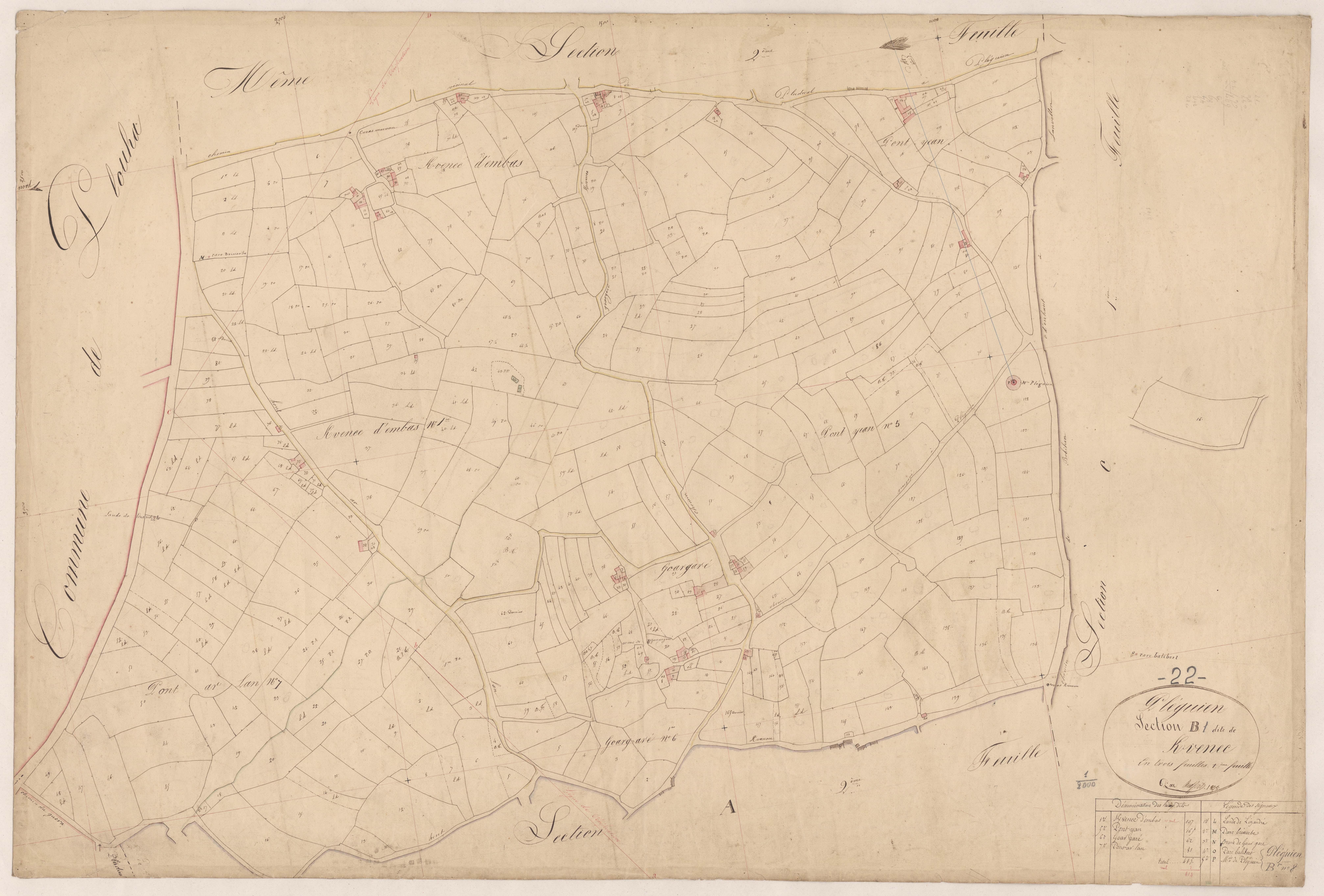 Pléguien - Section B, 1re feuille
