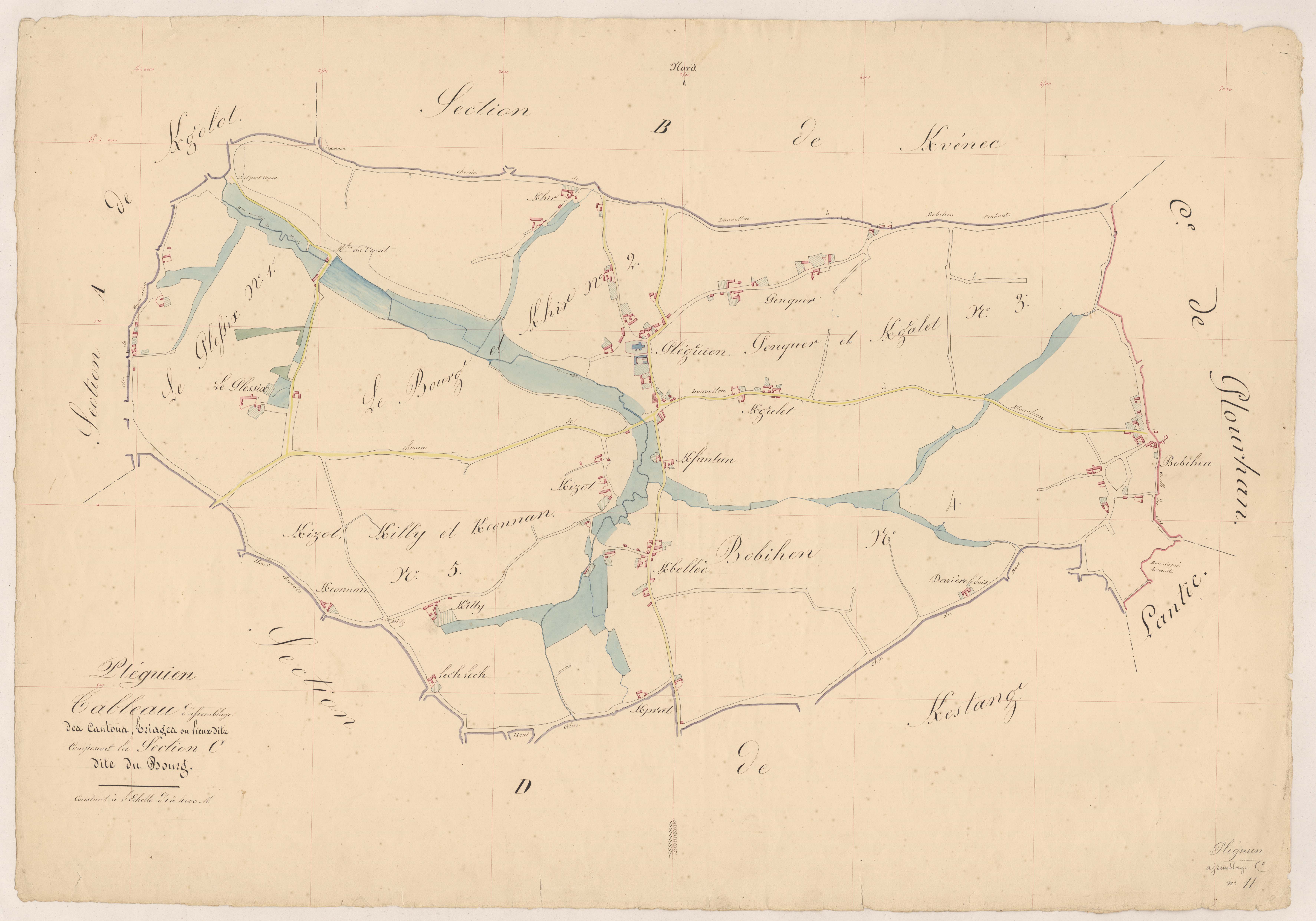 Pléguien - Tableau d'assemblage : section C