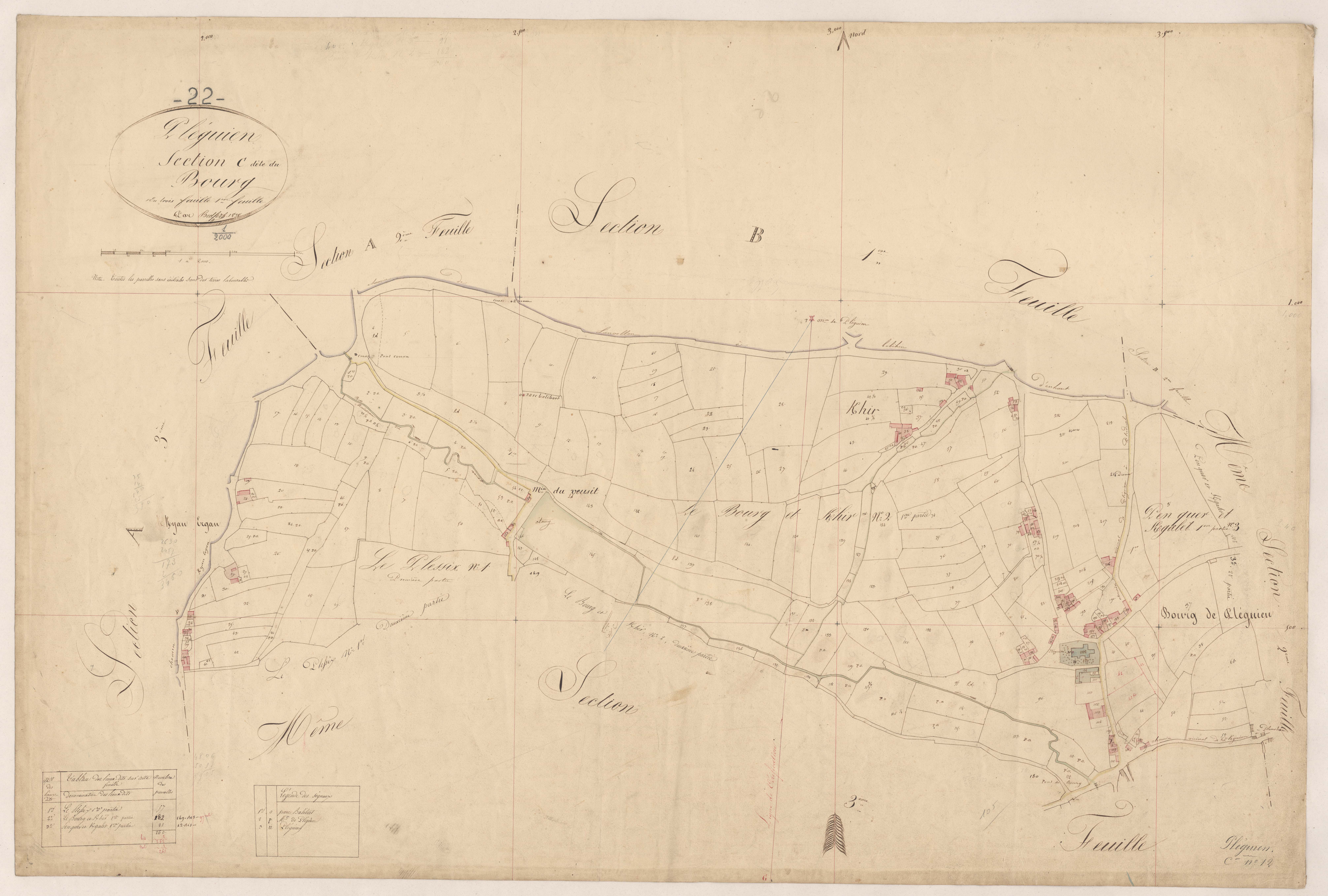Pléguien - Section C, 1re feuille