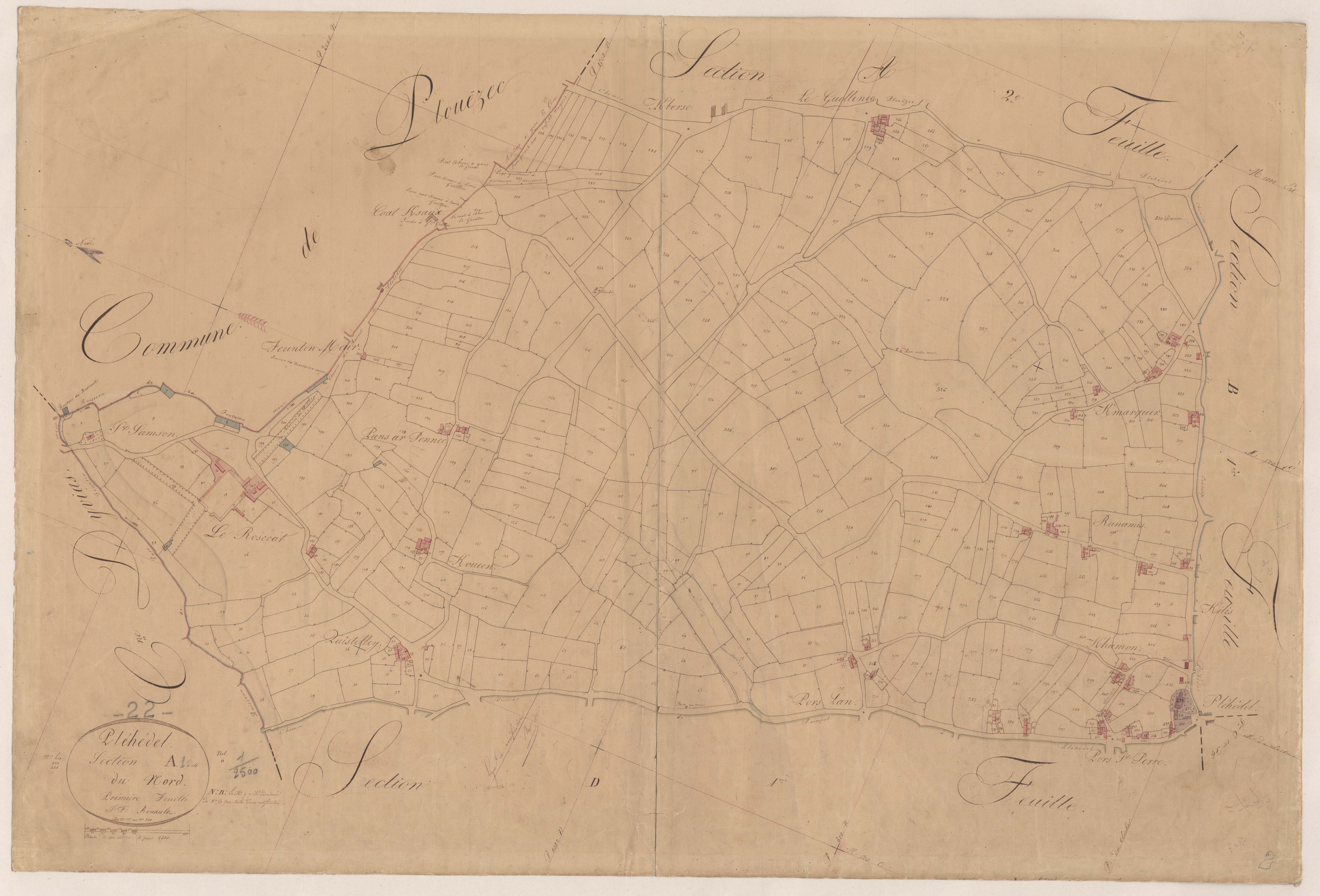 Pléhédel - Section A, 1re feuille
