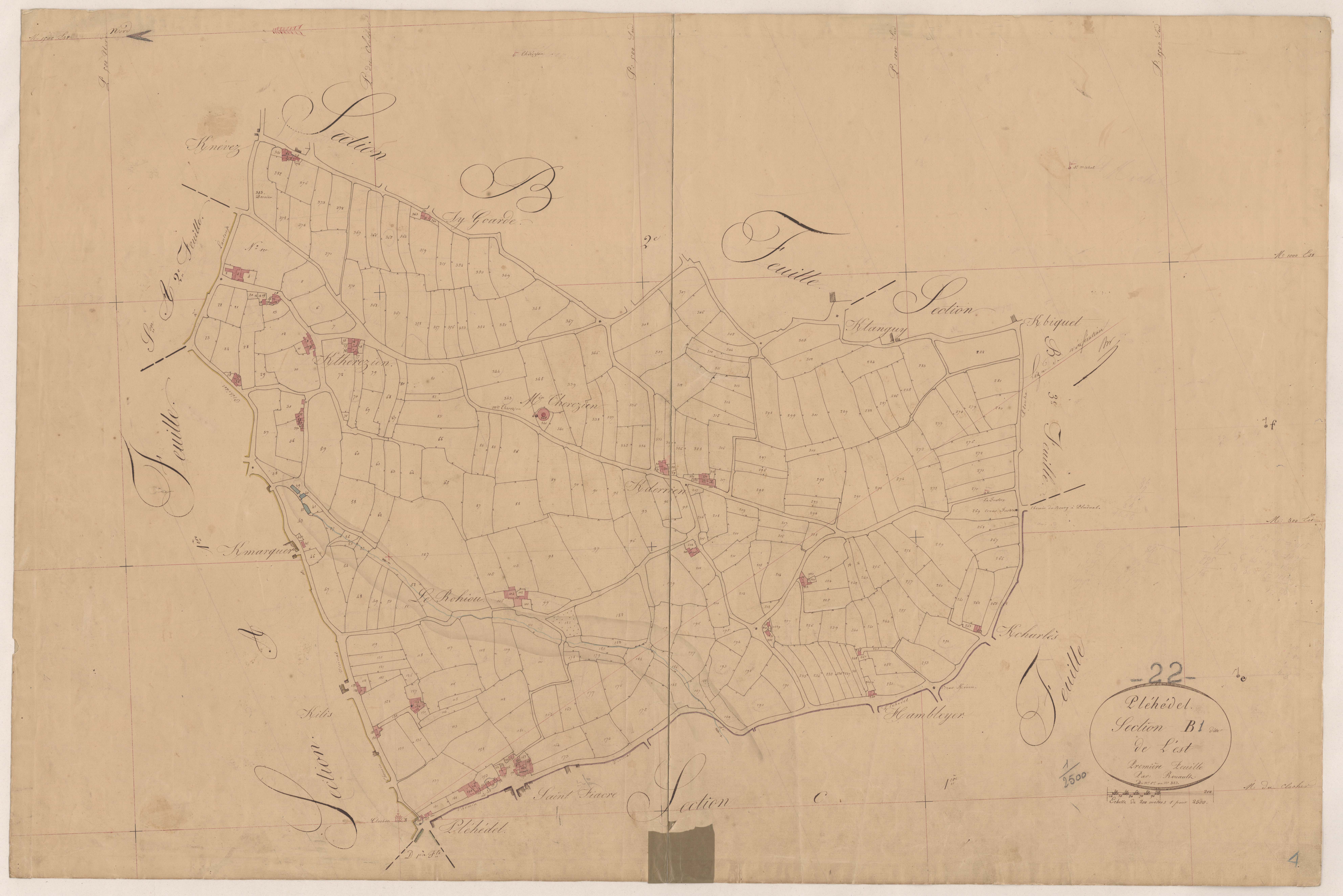 Pléhédel - Section B, 1re feuille