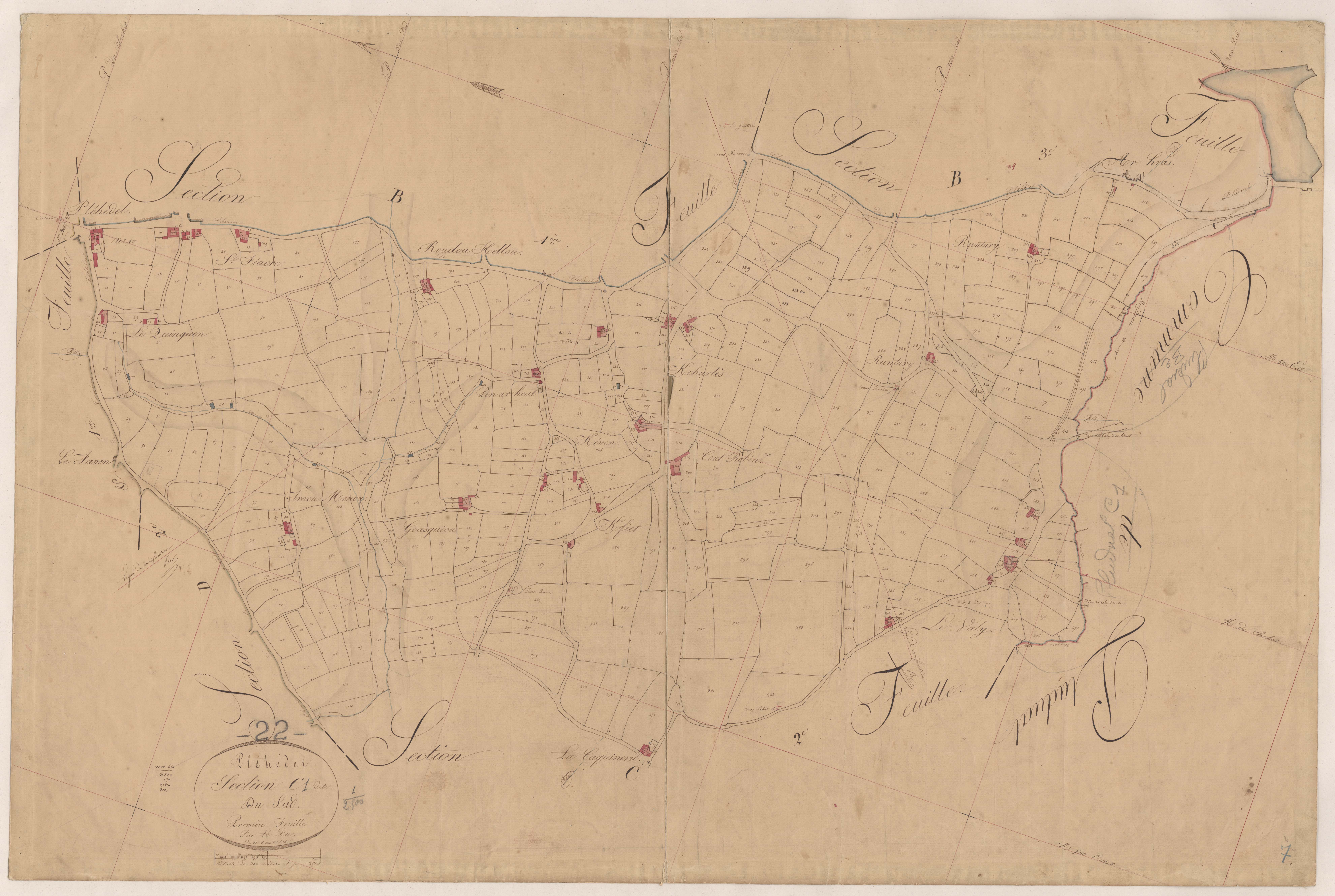 Pléhédel - Section C, 1re feuille